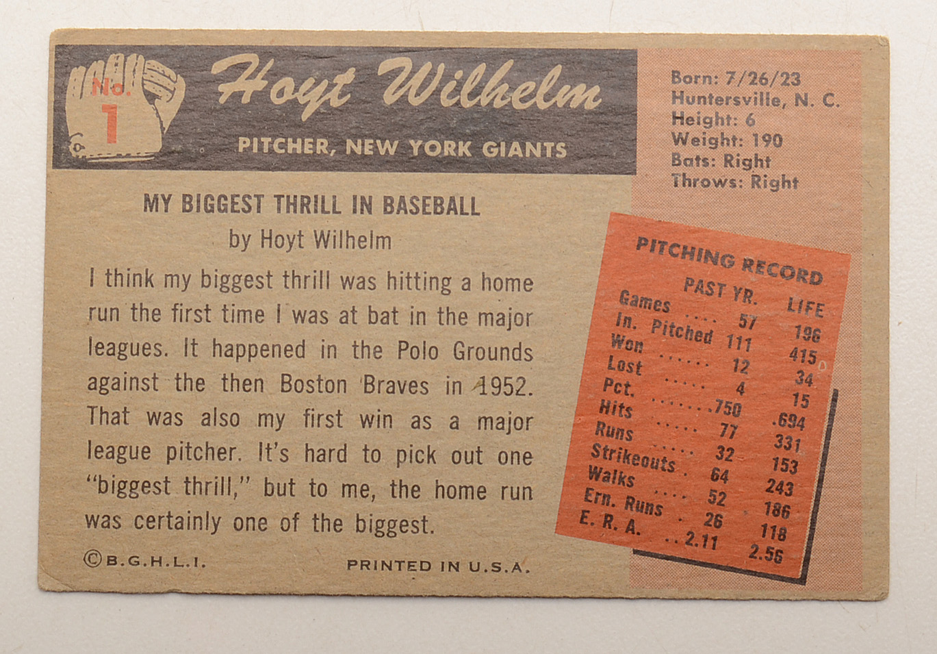 Three 1950s Hall Of Fame Baseball Cards