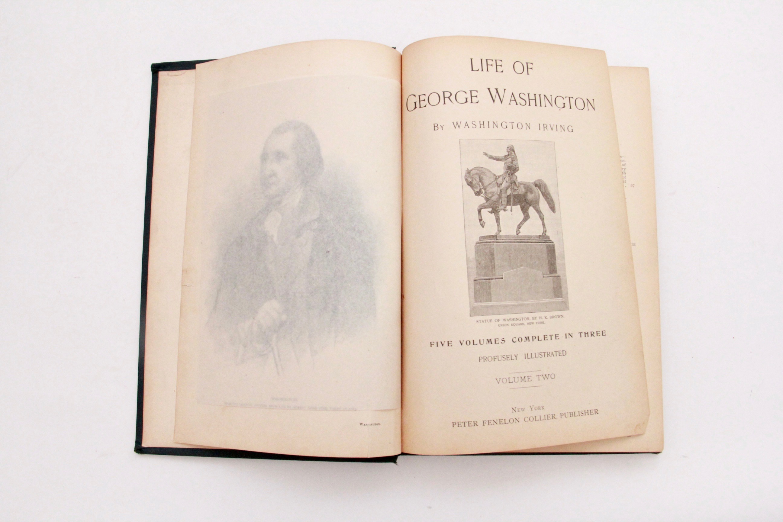 1890s Washington Irving Books Including "Life of George Washington" Complete in Three Volumes