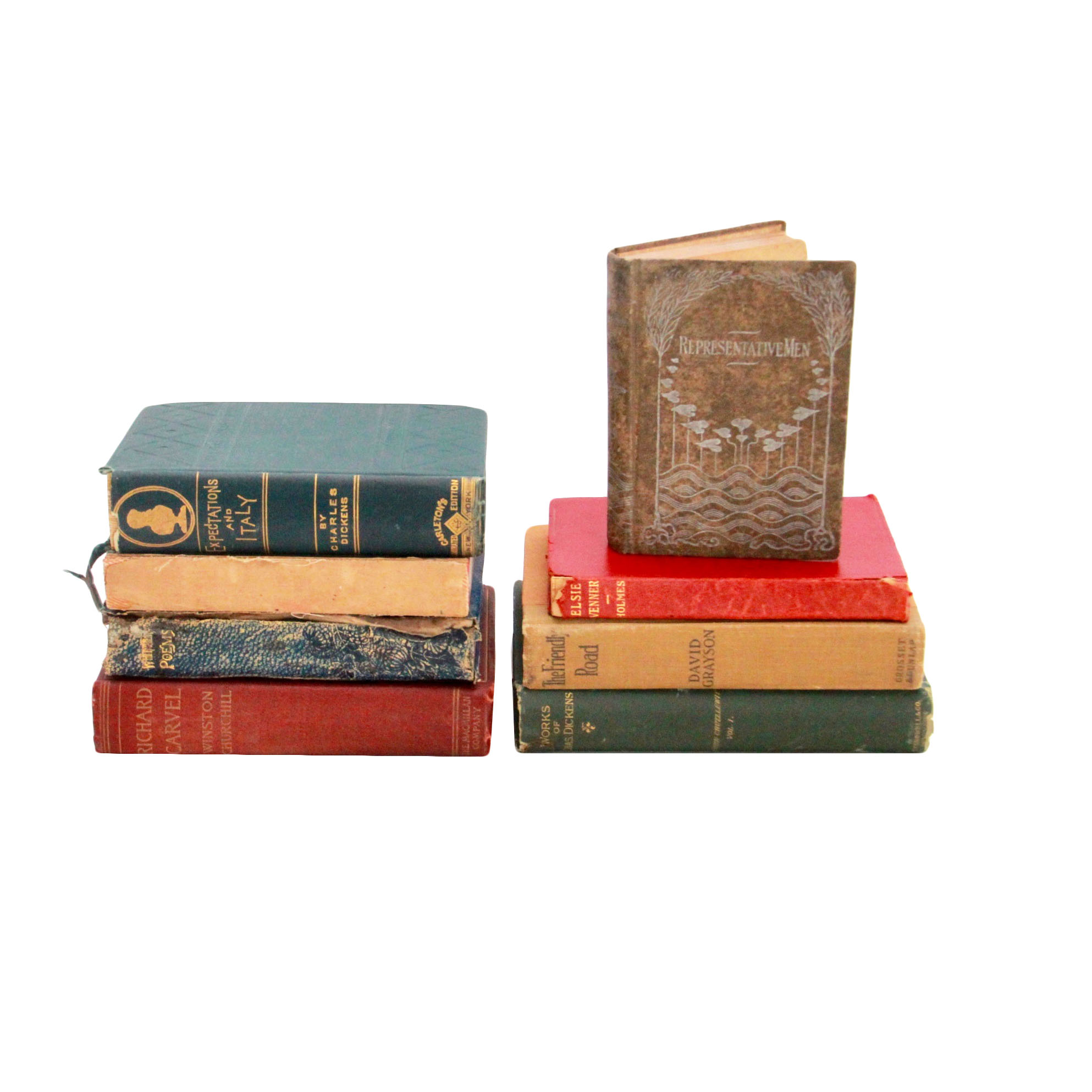 Antique Books Including Charles Dickens