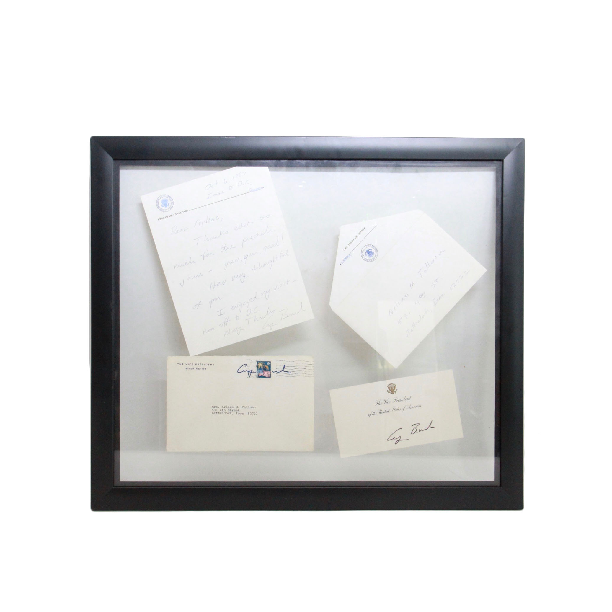 1987 Handwritten Letter and Autograph From Vice President George H. W. Bush