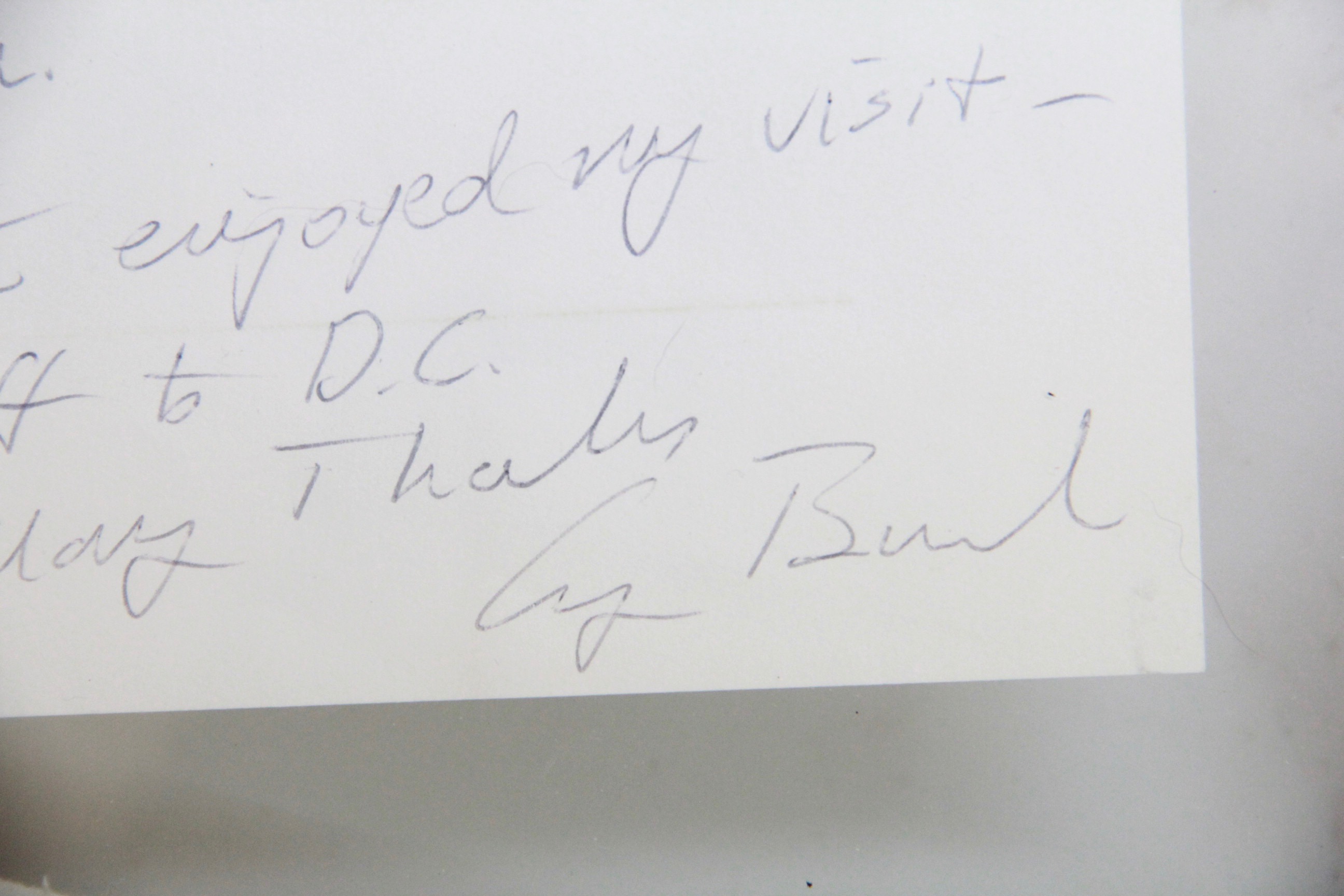 1987 Handwritten Letter and Autograph From Vice President George H. W. Bush