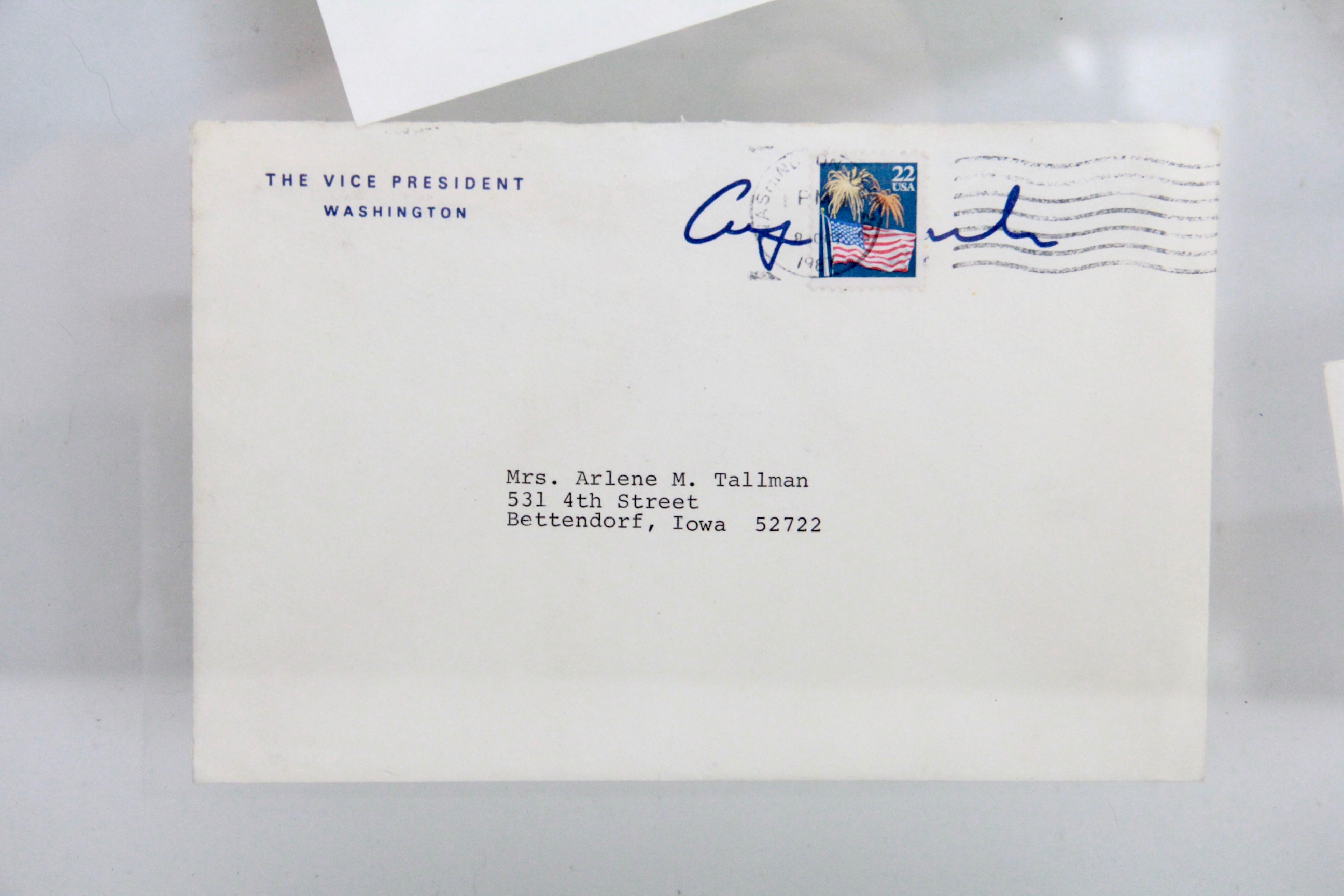 1987 Handwritten Letter and Autograph From Vice President George H. W. Bush