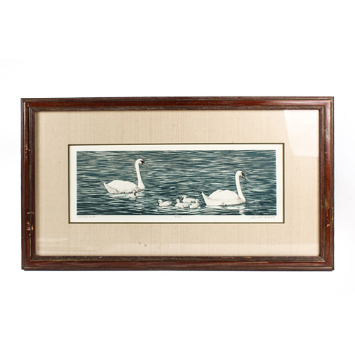 Gerald Lubeck Lithograph "Morning Swim"