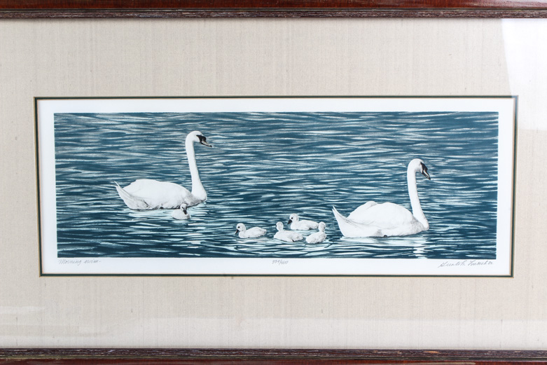 Gerald Lubeck Lithograph "Morning Swim"