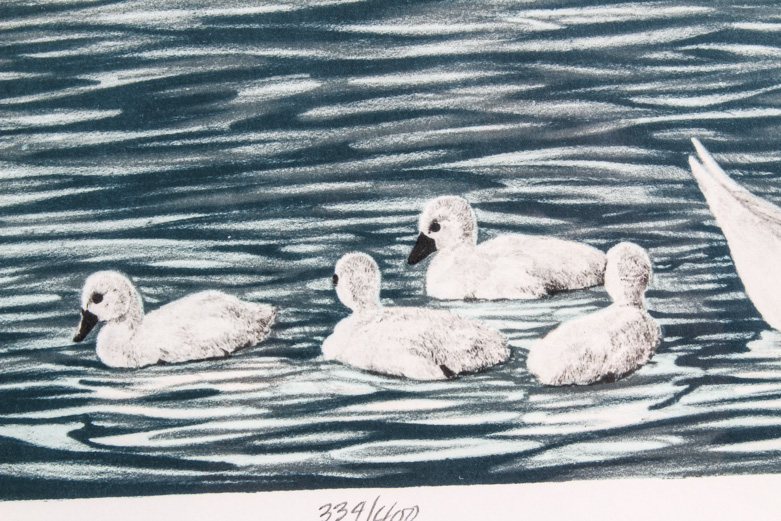 Gerald Lubeck Lithograph "Morning Swim"