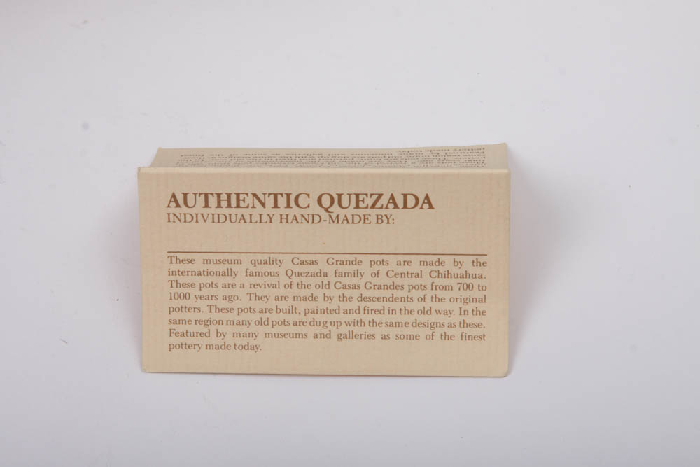 Mexican Quezada "Casa Grande" Pottery