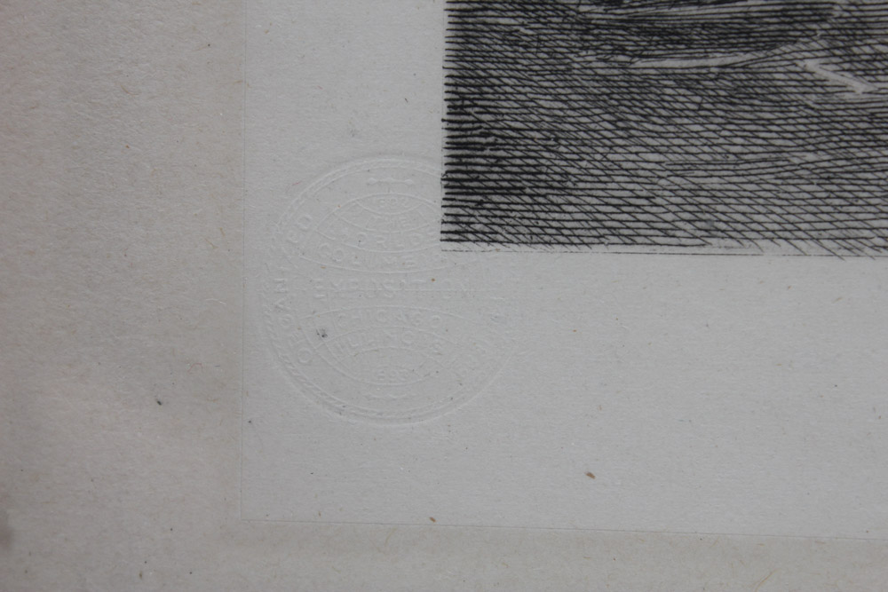 Antique Charles Bernard de Billy Etching "The Victory of Faith" after St. George Hare