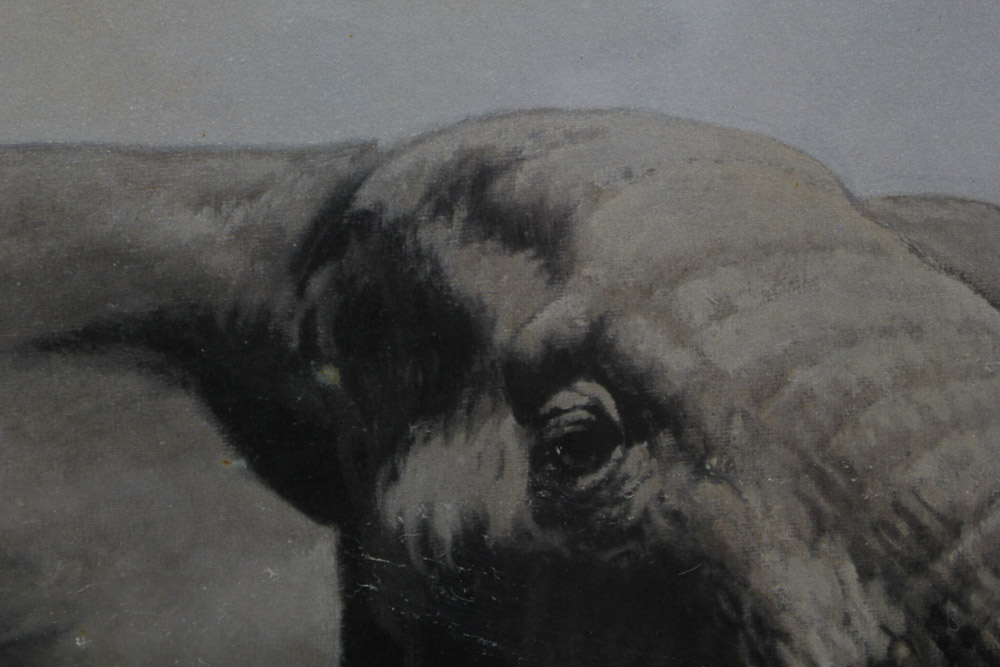 Guy Coheleach Offset Lithograph "Beware: African Bull Elephant"