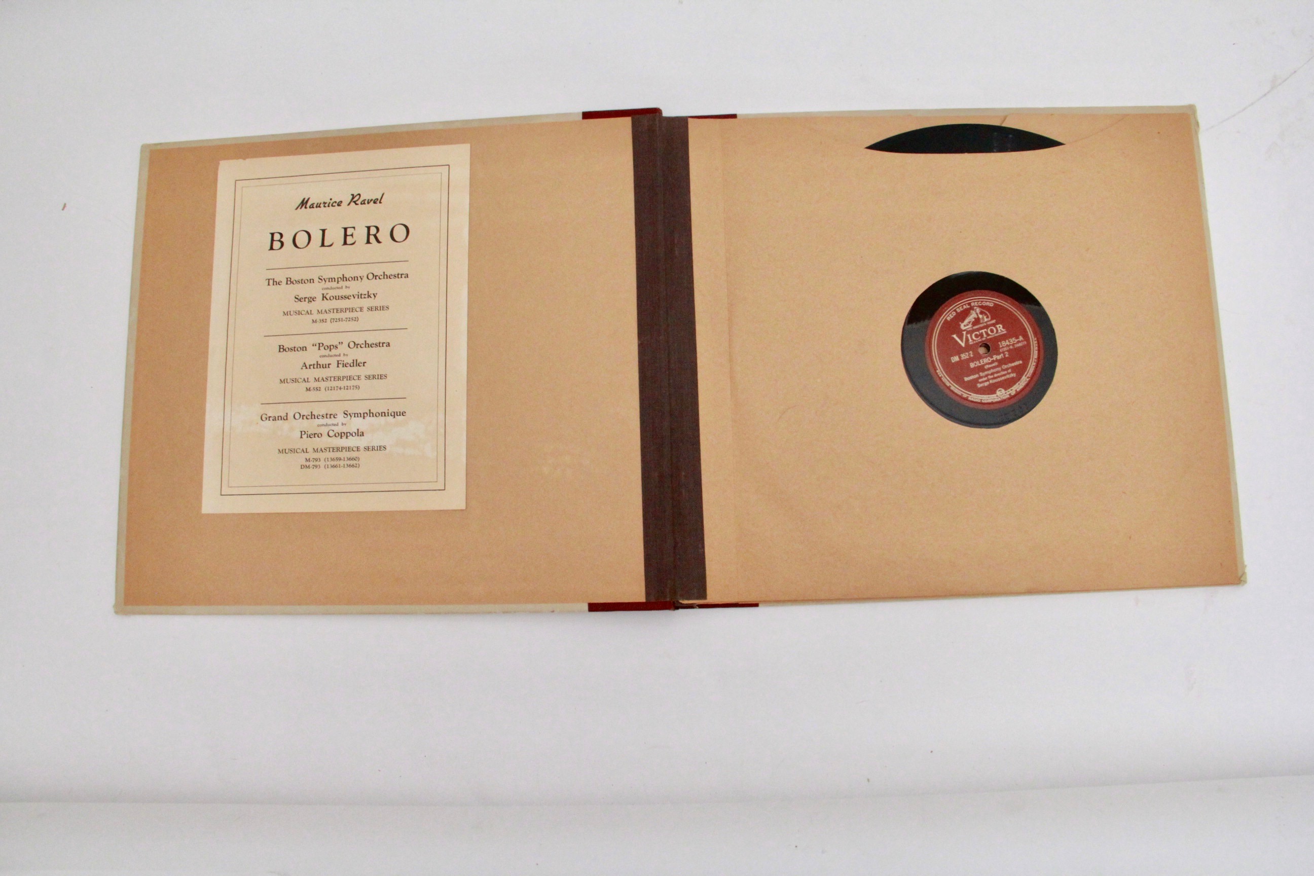 Ravel Bolero 78 rpm Record Set