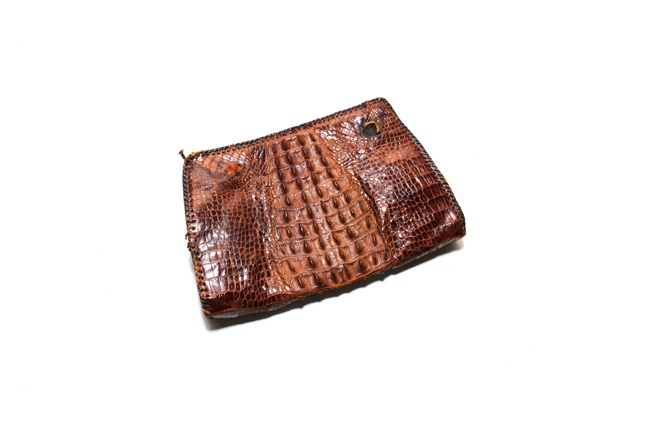 1950s Vintage Genuine Alligator Clutch