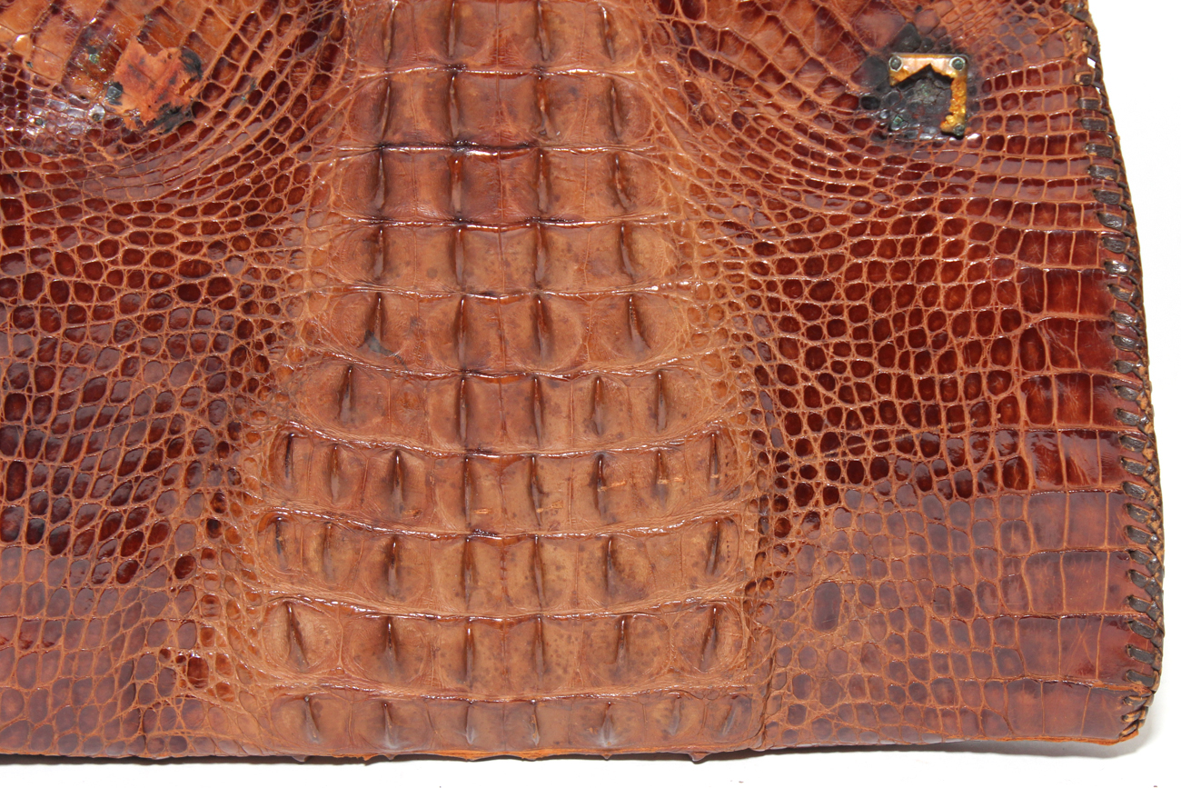 1950s Vintage Genuine Alligator Clutch