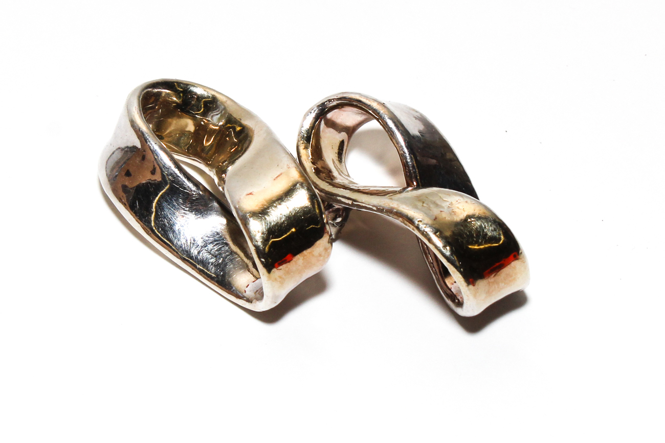 Vintage Sterling Silver Clip-On Earrings