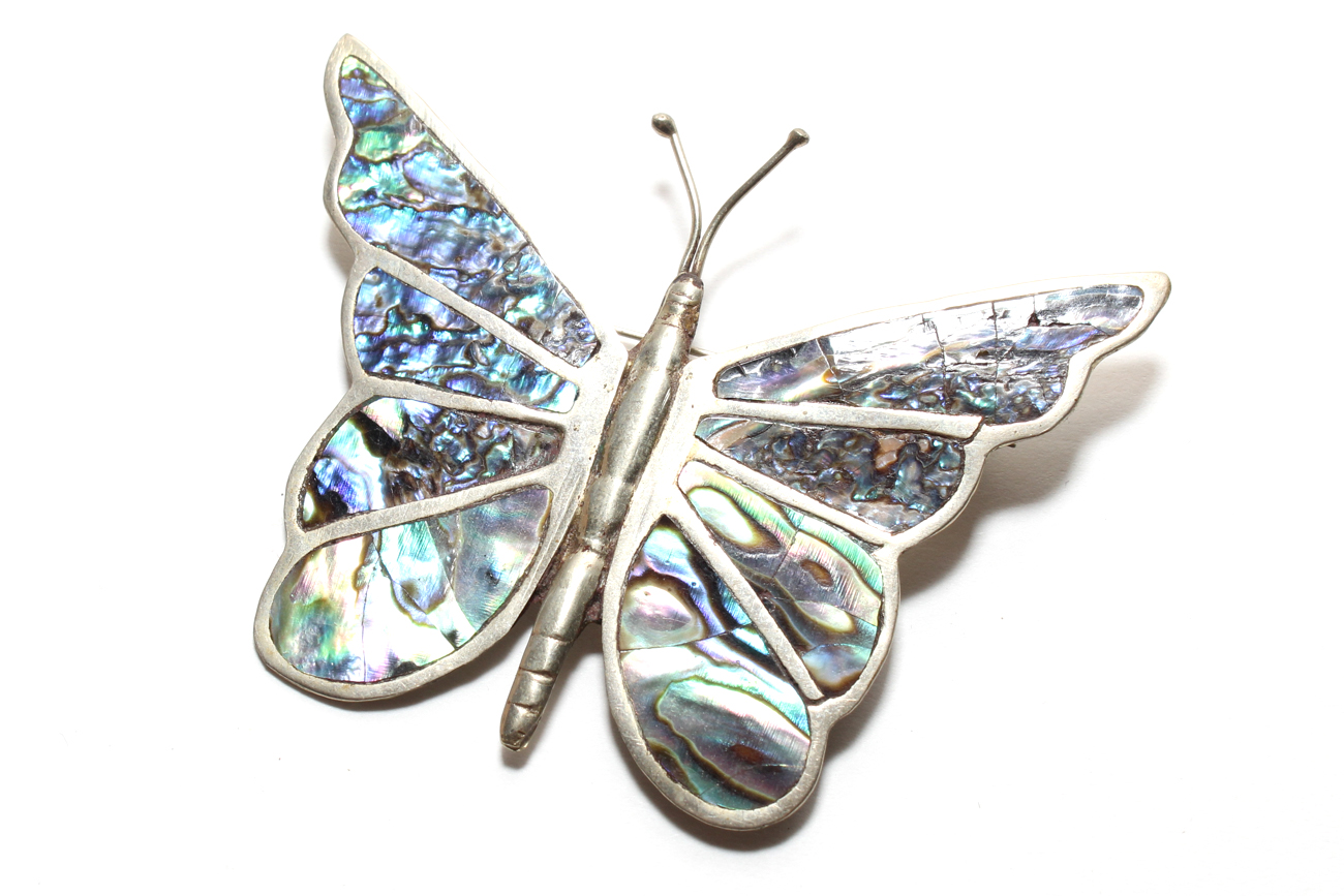 Pair Of Sterling Silver Brooches