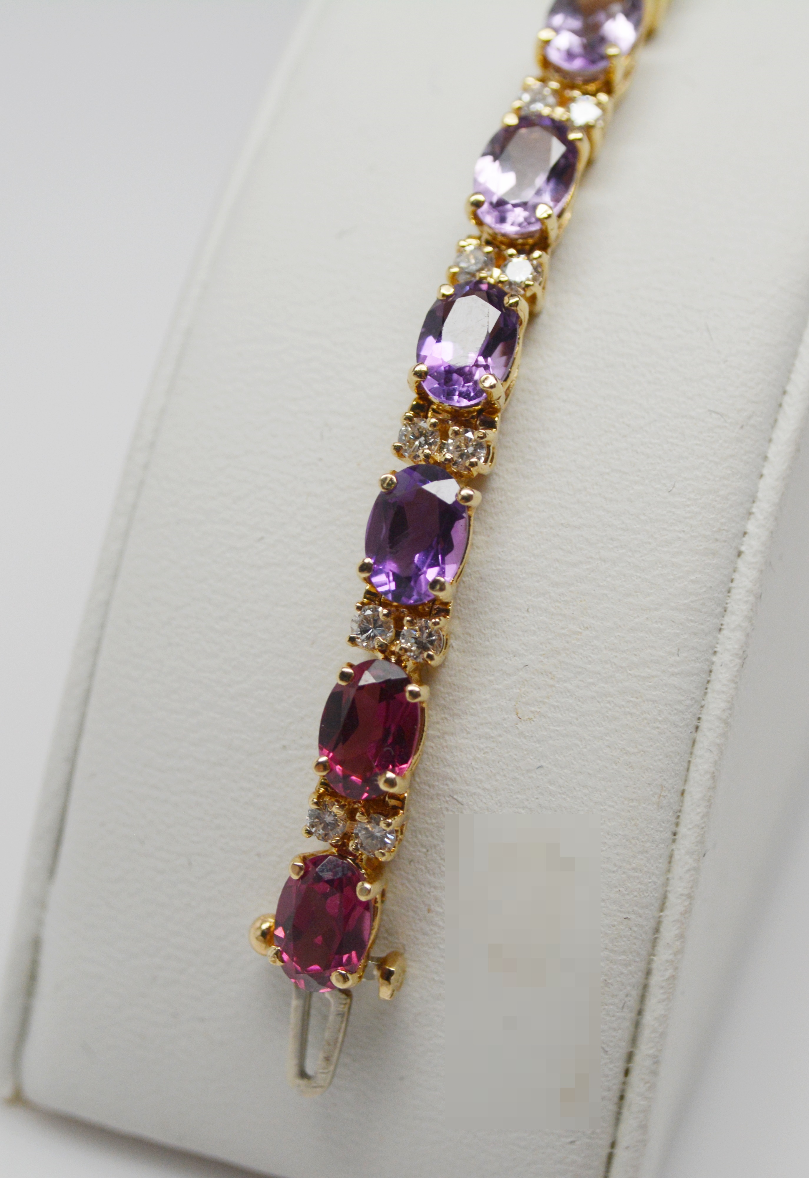 14K Yellow Gold 1.37 CTW Diamond and Multi-Gemstone Bracelet