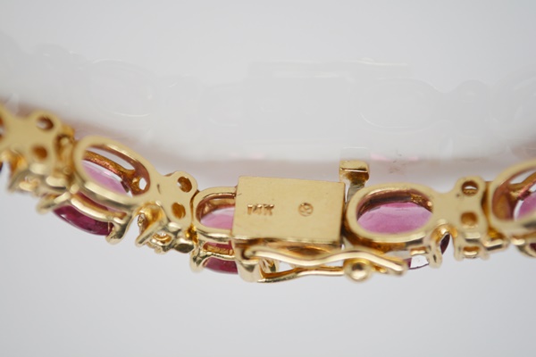 14K Yellow Gold 1.37 CTW Diamond and Multi-Gemstone Bracelet