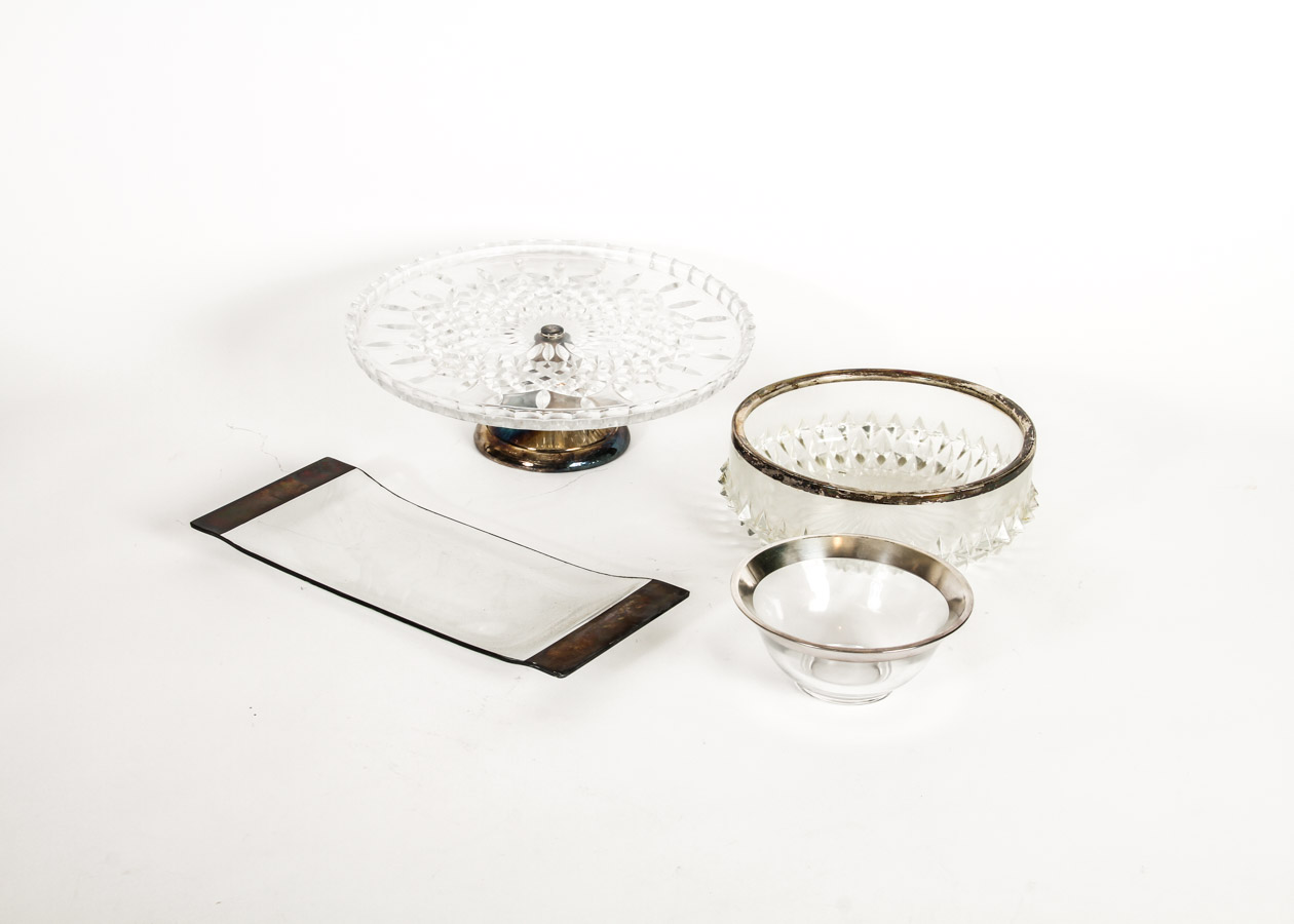 Collection of Vintage Silver Plated Glassware
