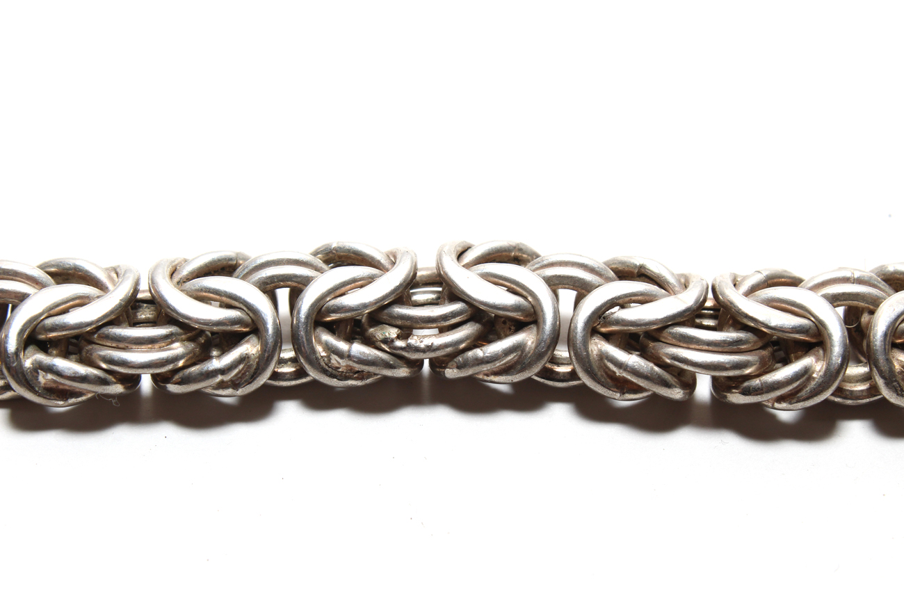 Three Vintage Italian Sterling Silver Bracelets