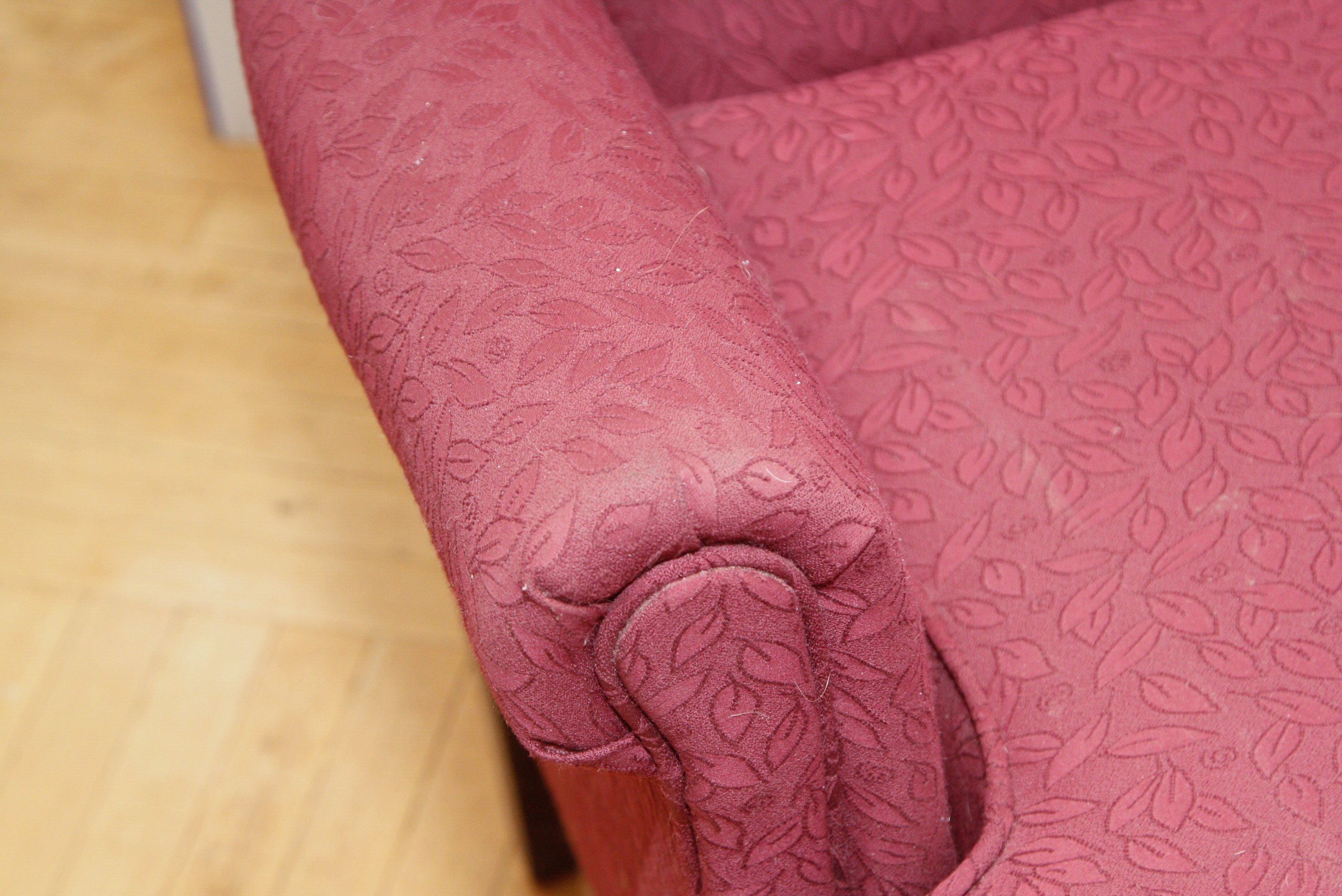 Queen Anne Style Wingback Chair and Ottoman