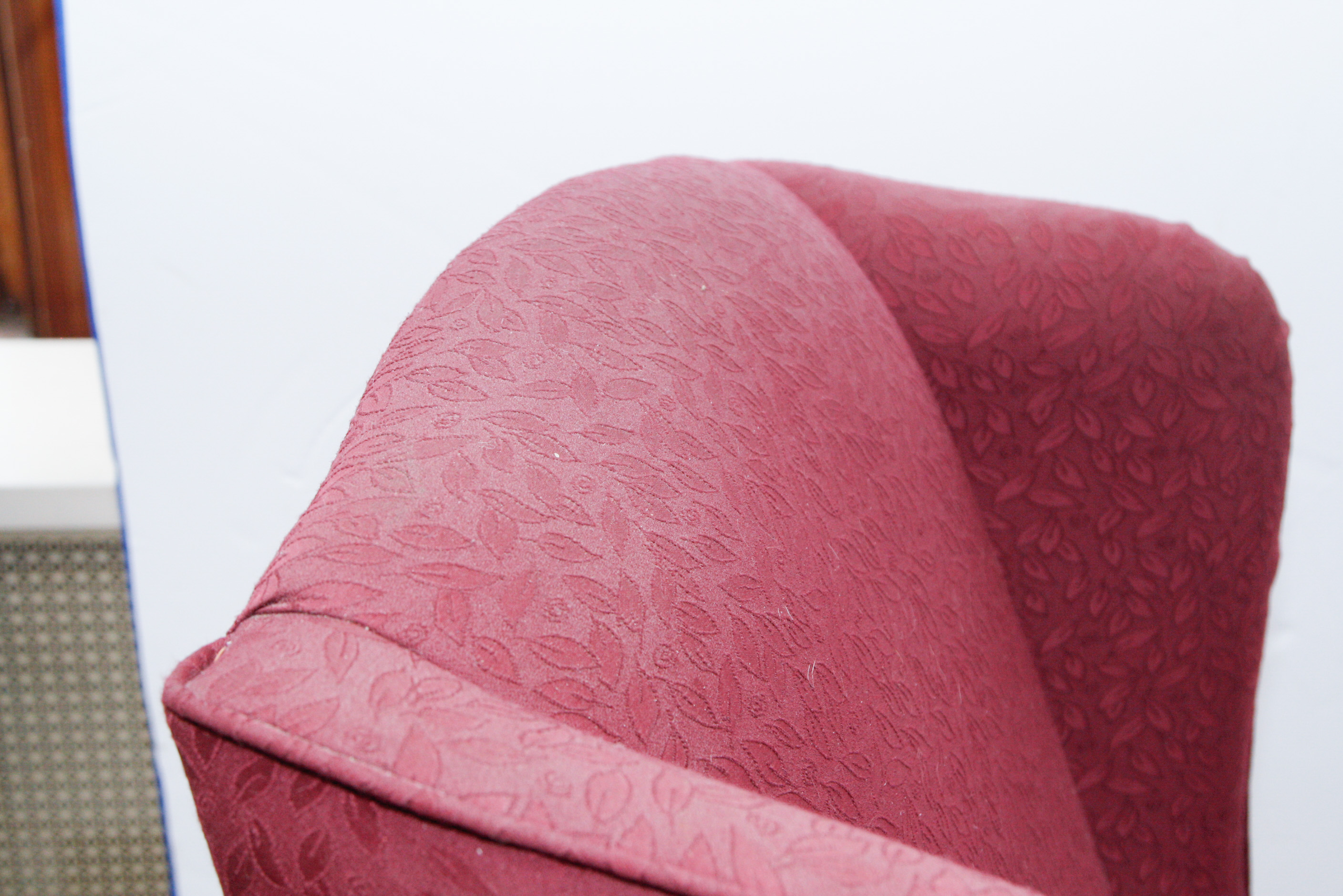 Queen Anne Style Wingback Chair and Ottoman