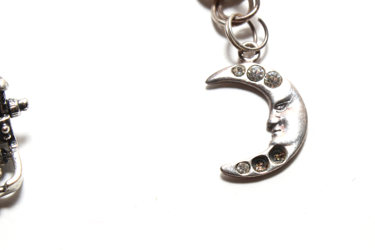 Two Sterling Silver Charm Bracelets Including Jezlaine And Bead