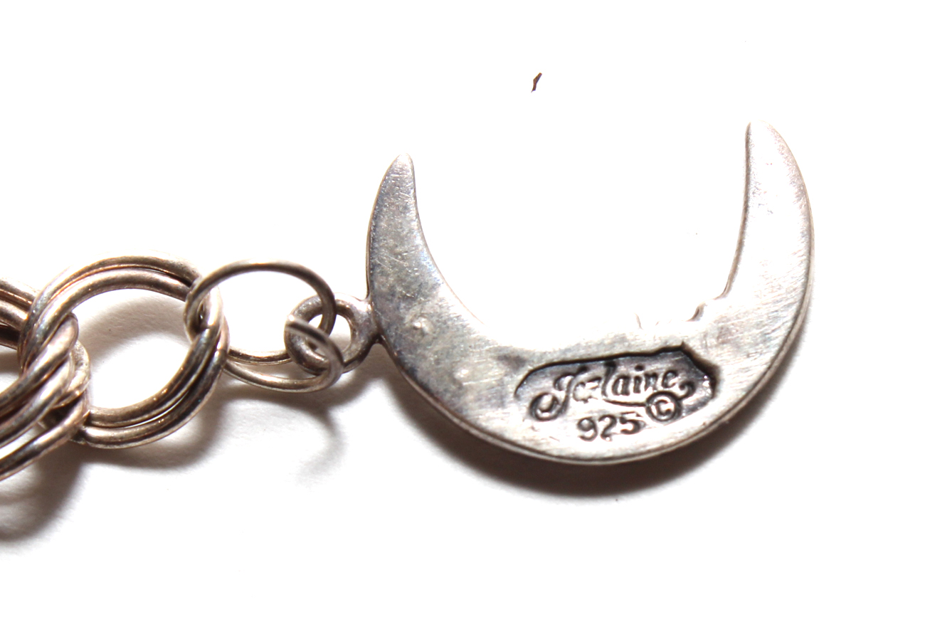 Two Sterling Silver Charm Bracelets Including Jezlaine And Bead