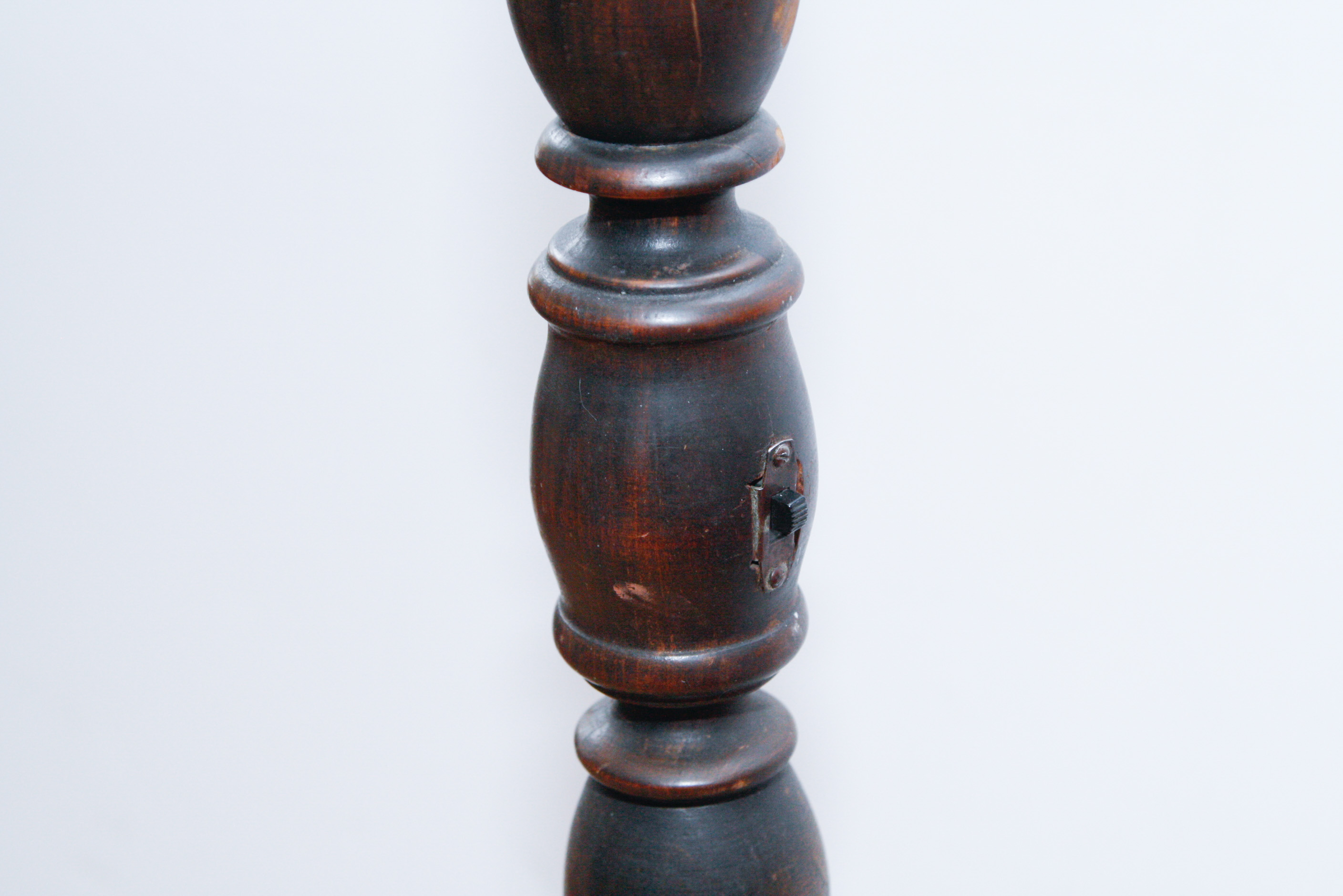 Antique Turned Wood Floor Lamp