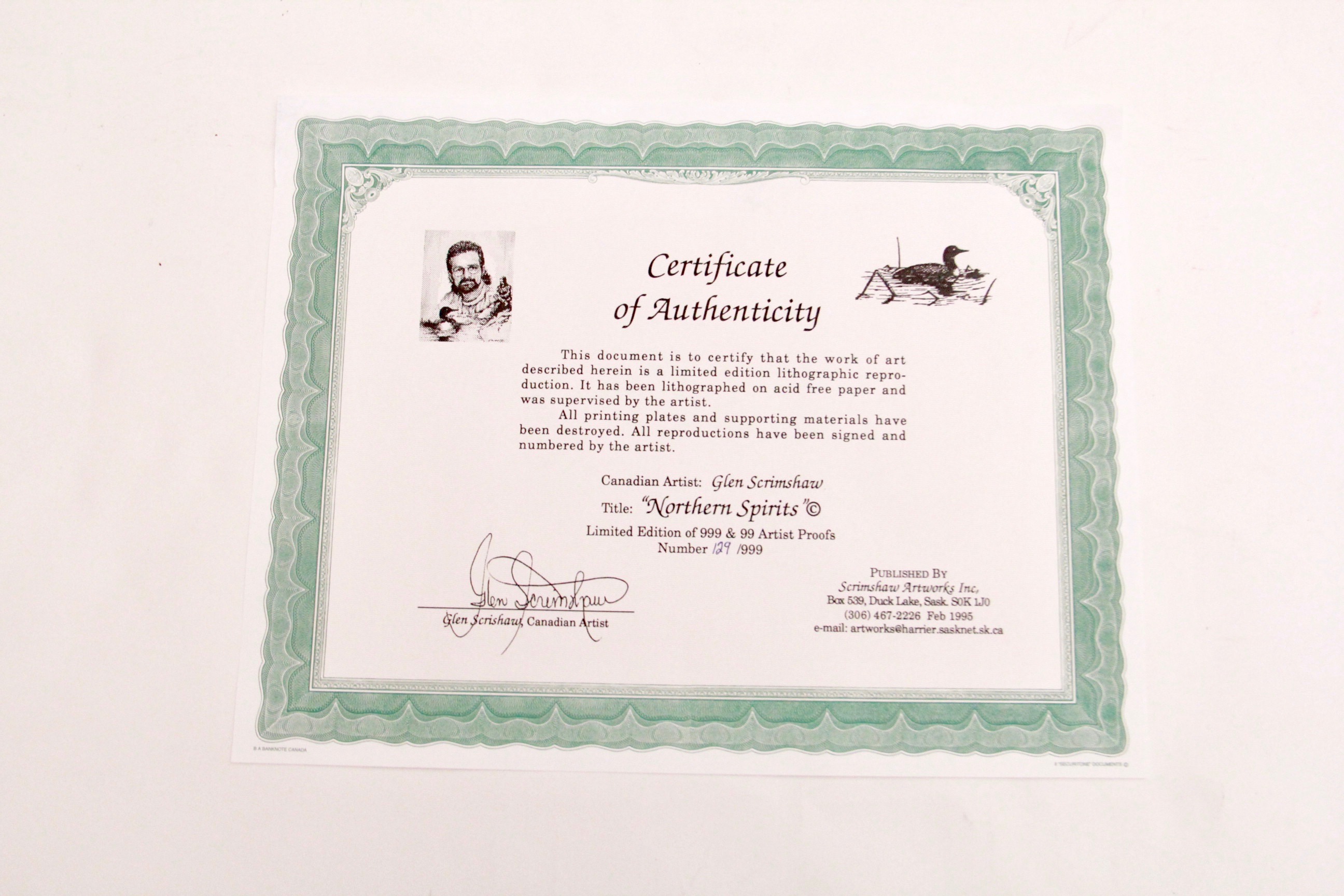 After Glen Scrimshaw Limited Edition Lithograph "Northern Spirits"