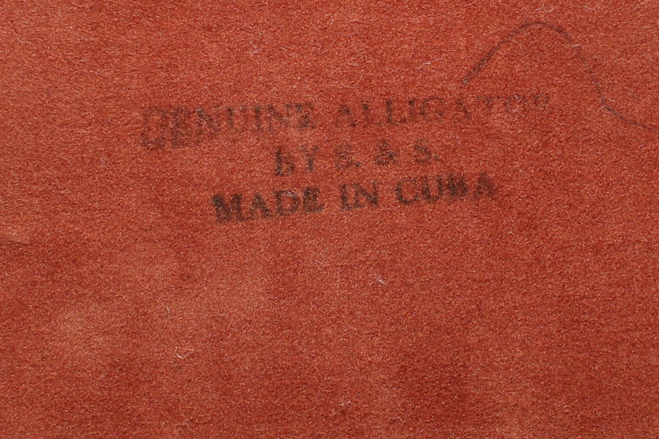 1940s S&S Genuine Taxidermy Alligator Handbag from Cuba