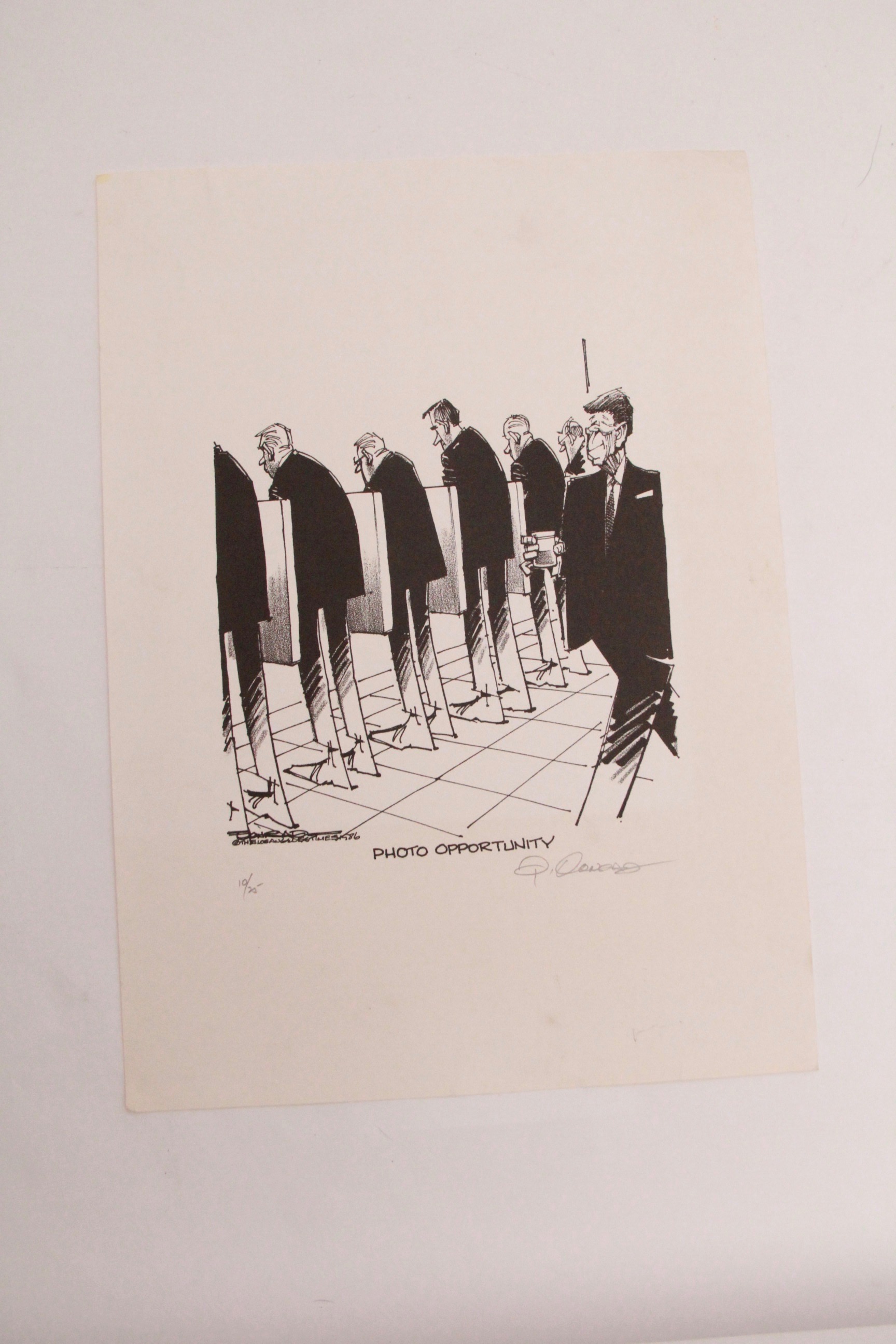 Paul Conrad Lithograph on Paper "Photo Opportunity"