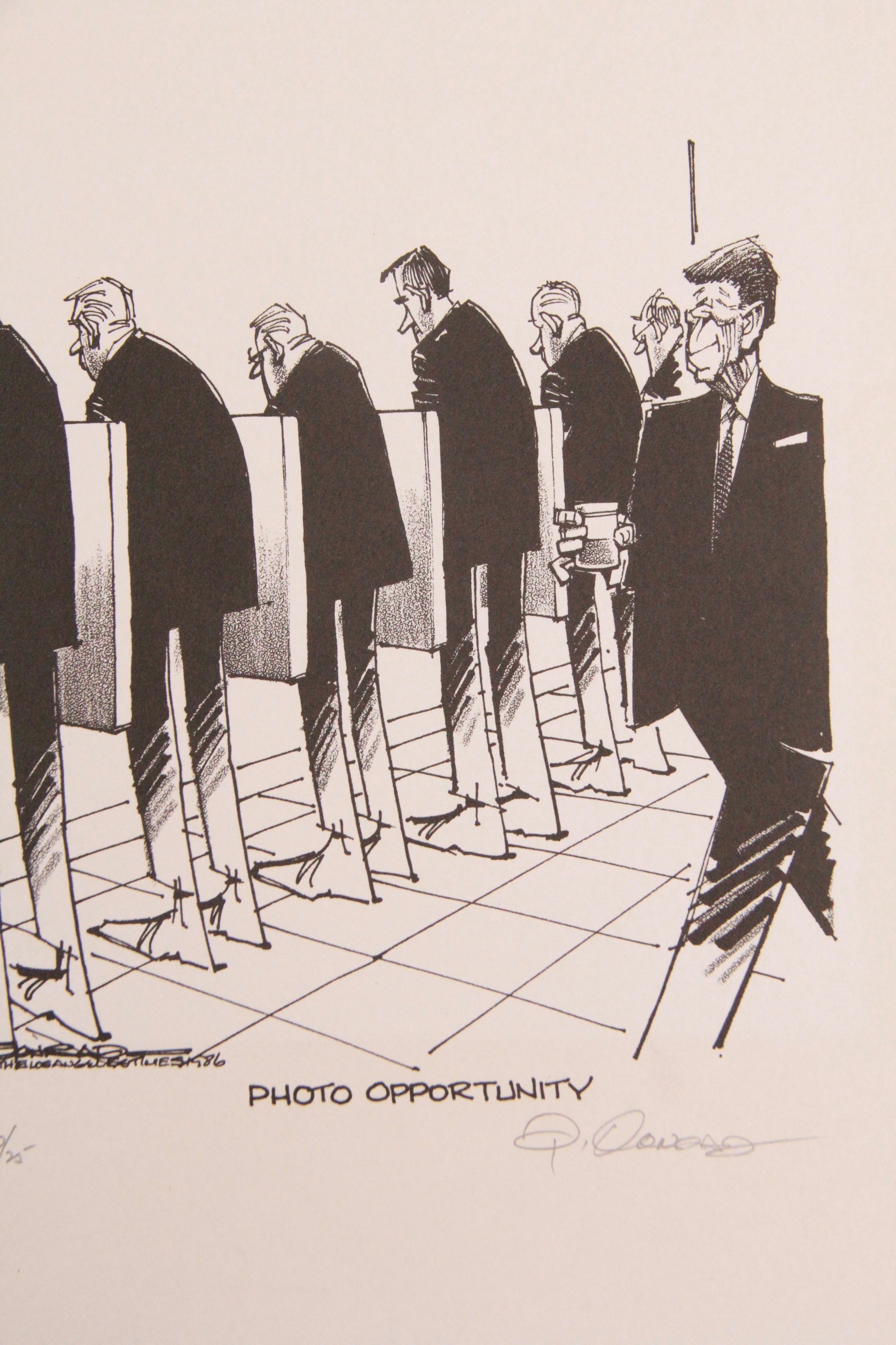 Paul Conrad Lithograph on Paper "Photo Opportunity"