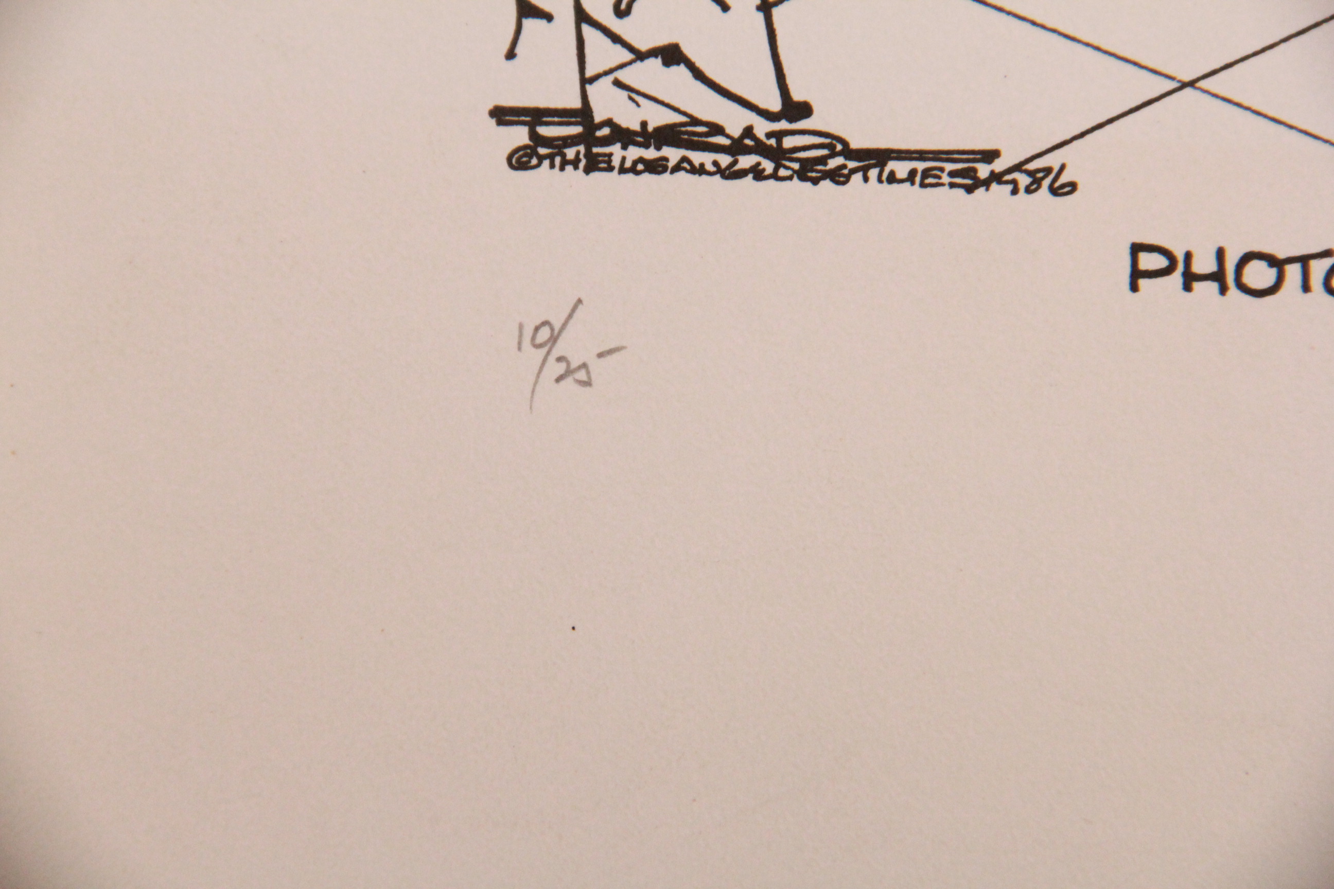 Paul Conrad Lithograph on Paper "Photo Opportunity"