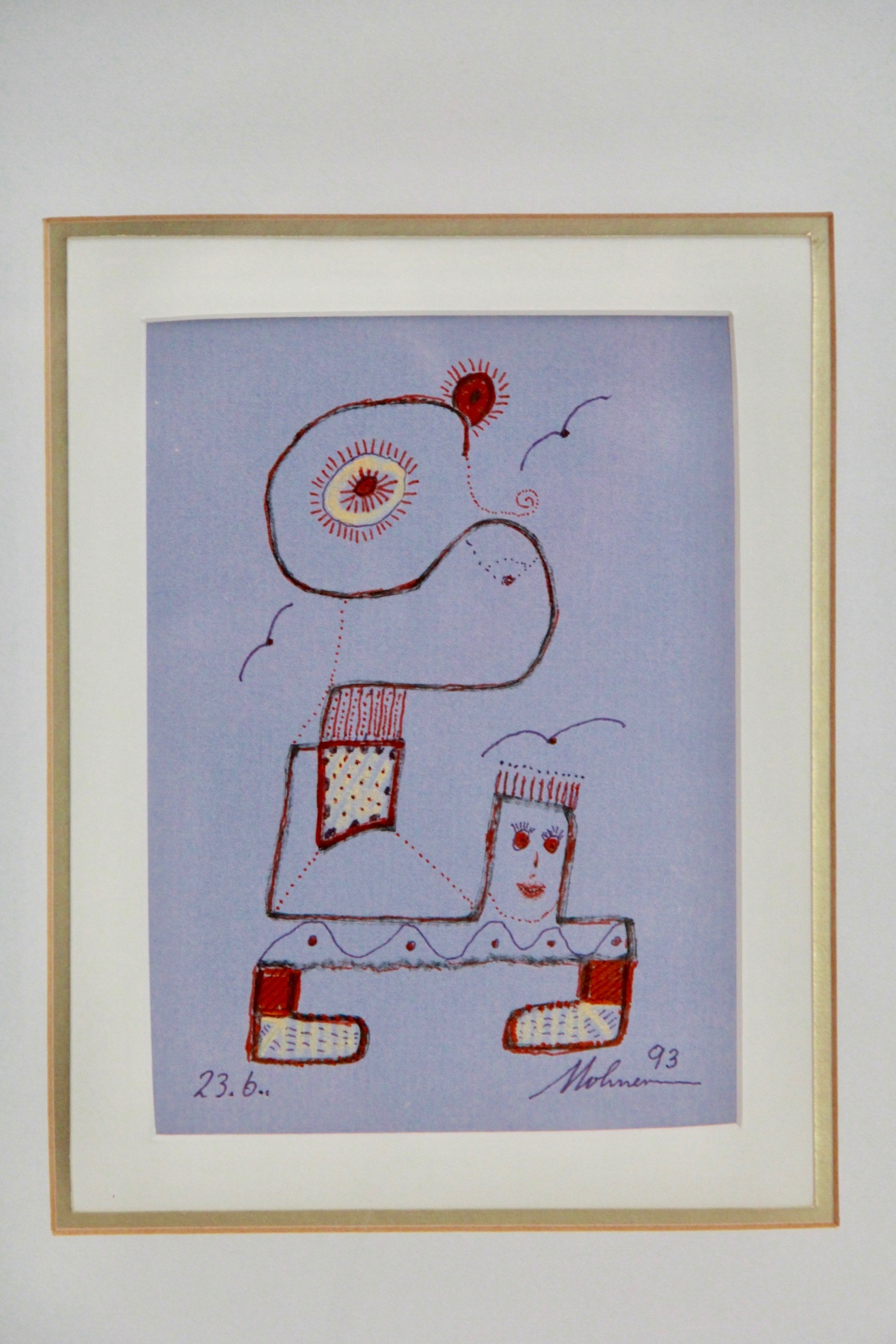 1993 Carl Mohner Mixed Media Artwork