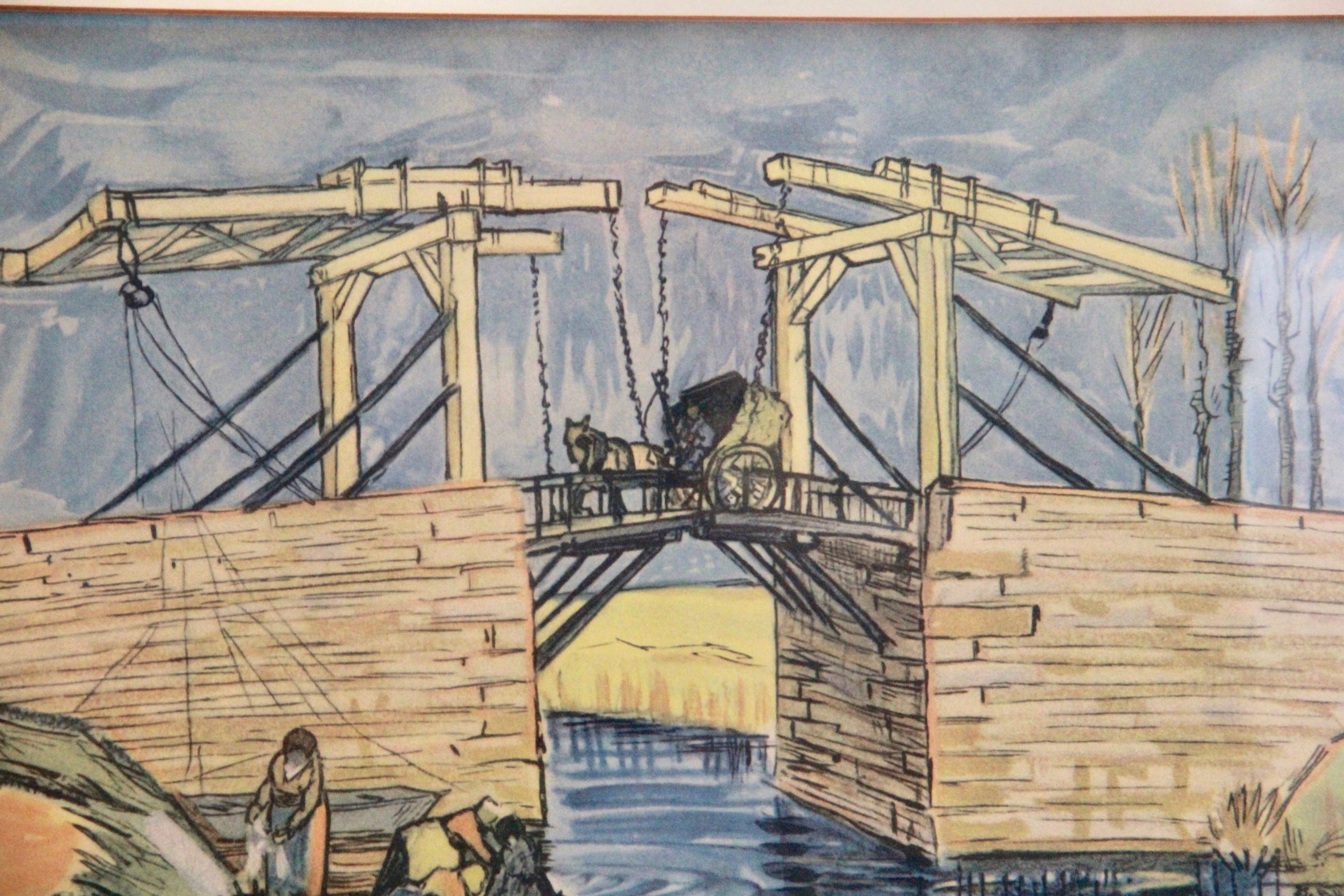 Vincent Van Gogh Reproduction Print After "Pont Van-Gogh Arles"