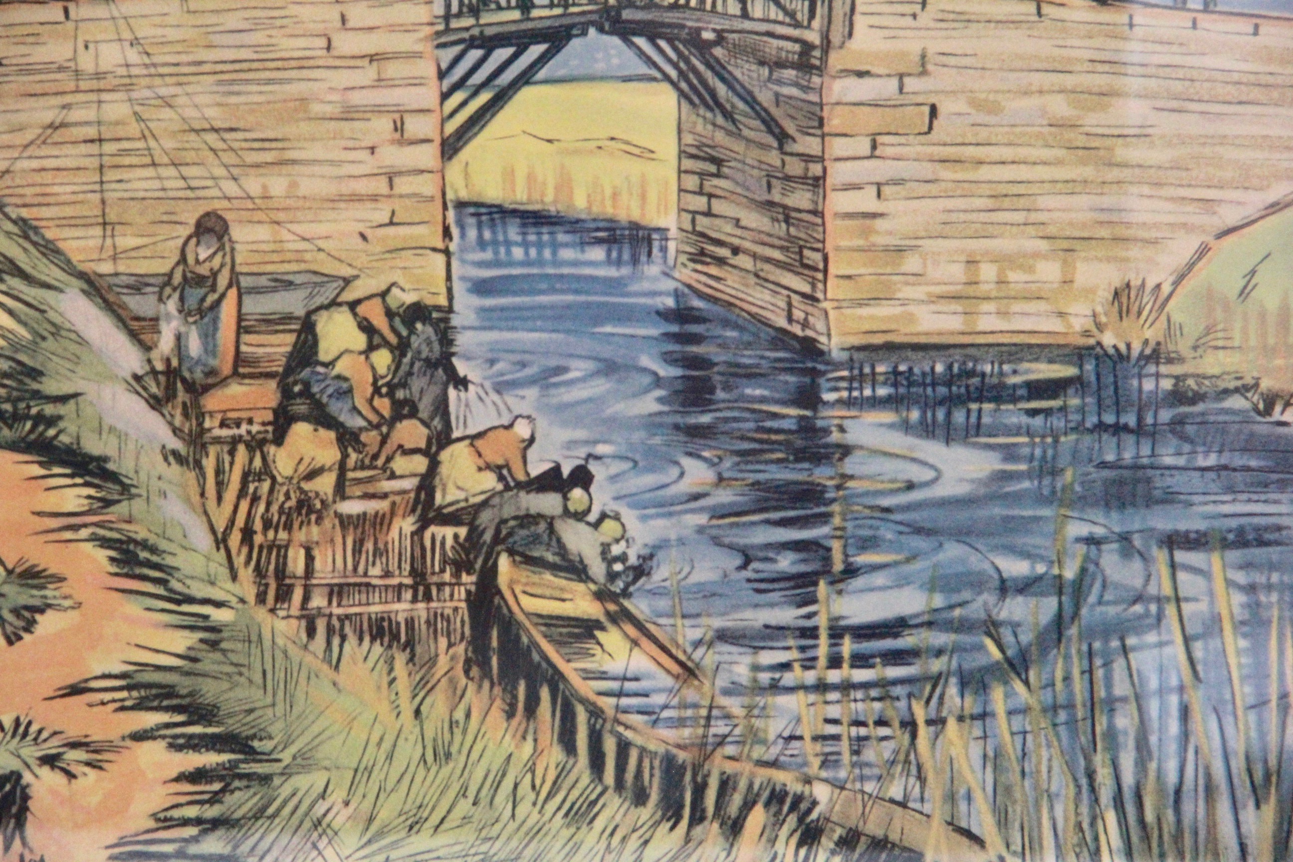 Vincent Van Gogh Reproduction Print After "Pont Van-Gogh Arles"