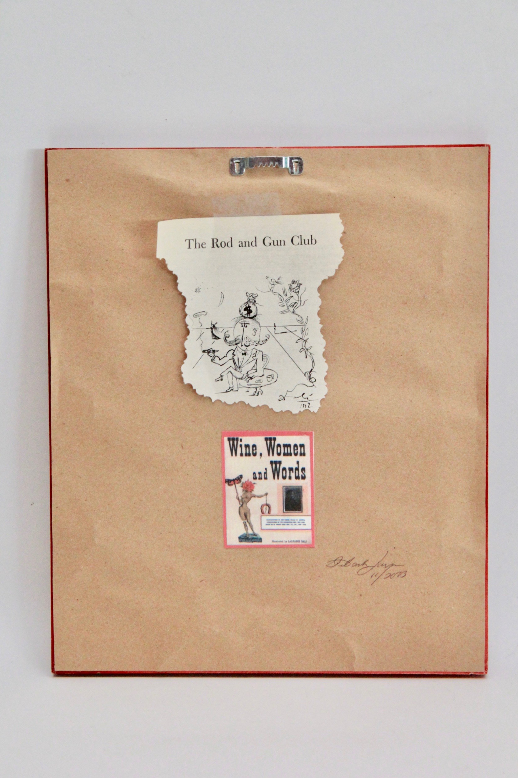 Pastel Cityscape and After Salvador Dalí Reproduction Print "Rod and Gun"