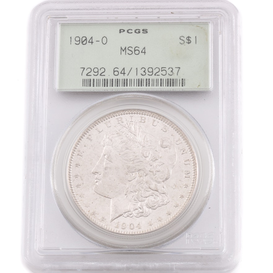 Graded MS64 (By PCGS) 1904 O Silver Morgan Dollar