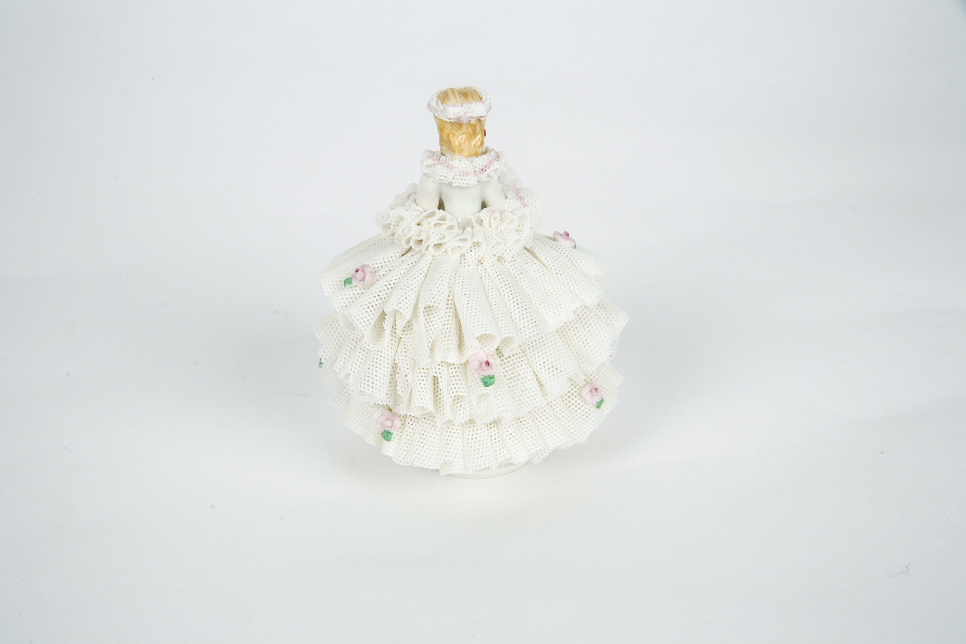 Two Vintage Irish Dresden Porcelain Lace Figurines "Pamela" and " Communion Girl"