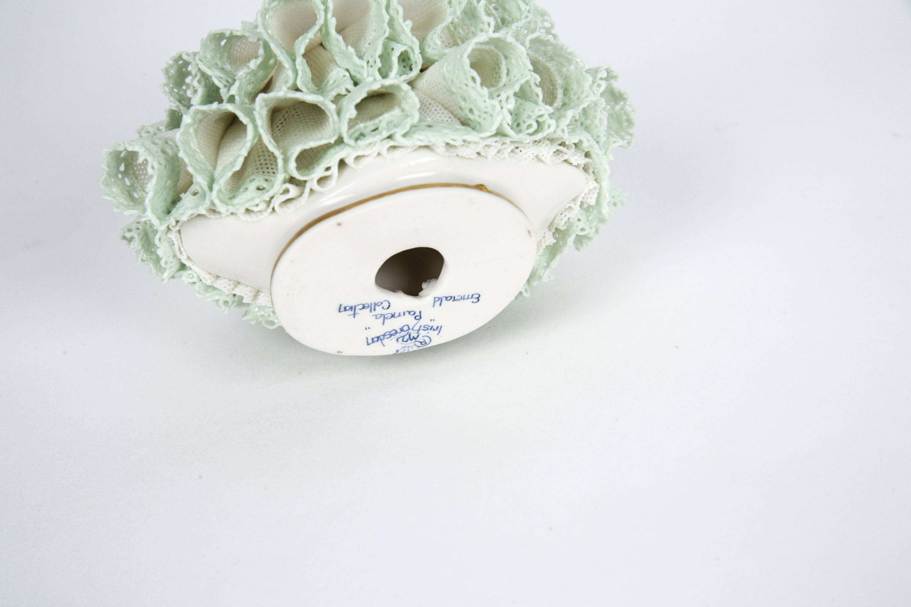 Two Vintage Irish Dresden Porcelain Lace Figurines "Pamela" and " Communion Girl"