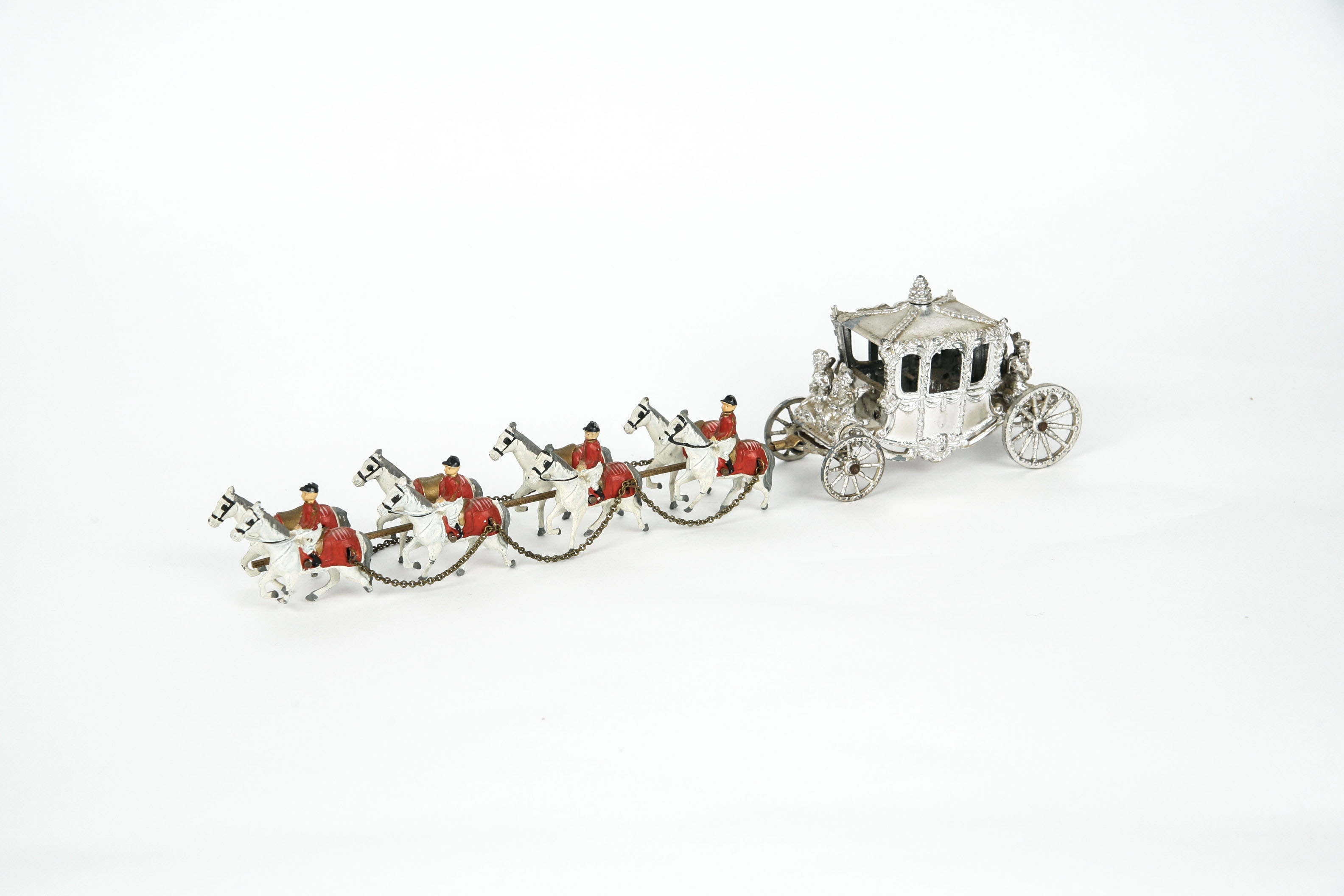 Vintage Cast Aluminum Queen Elizabeth II Coronation Chariot Toy