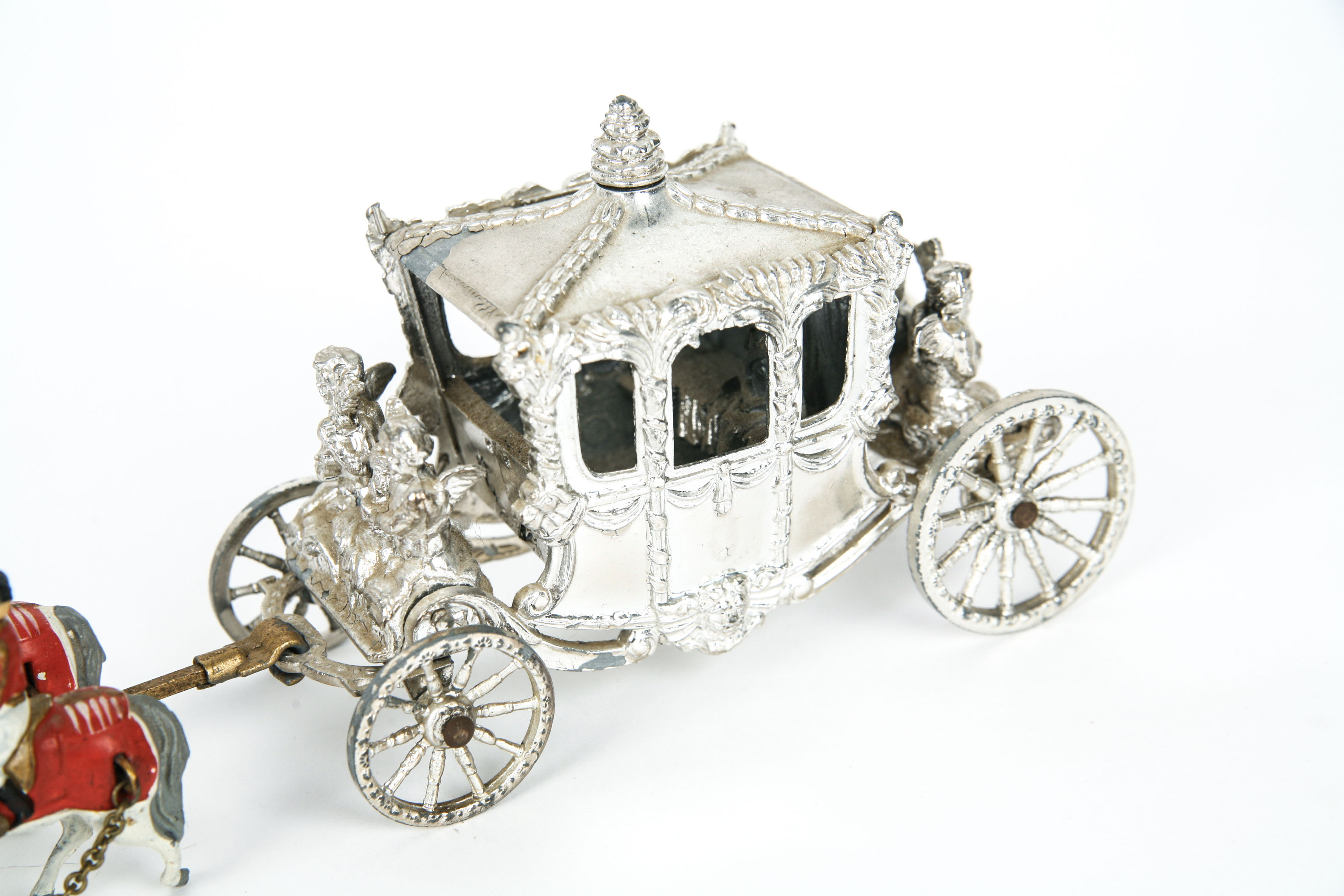 Vintage Cast Aluminum Queen Elizabeth II Coronation Chariot Toy