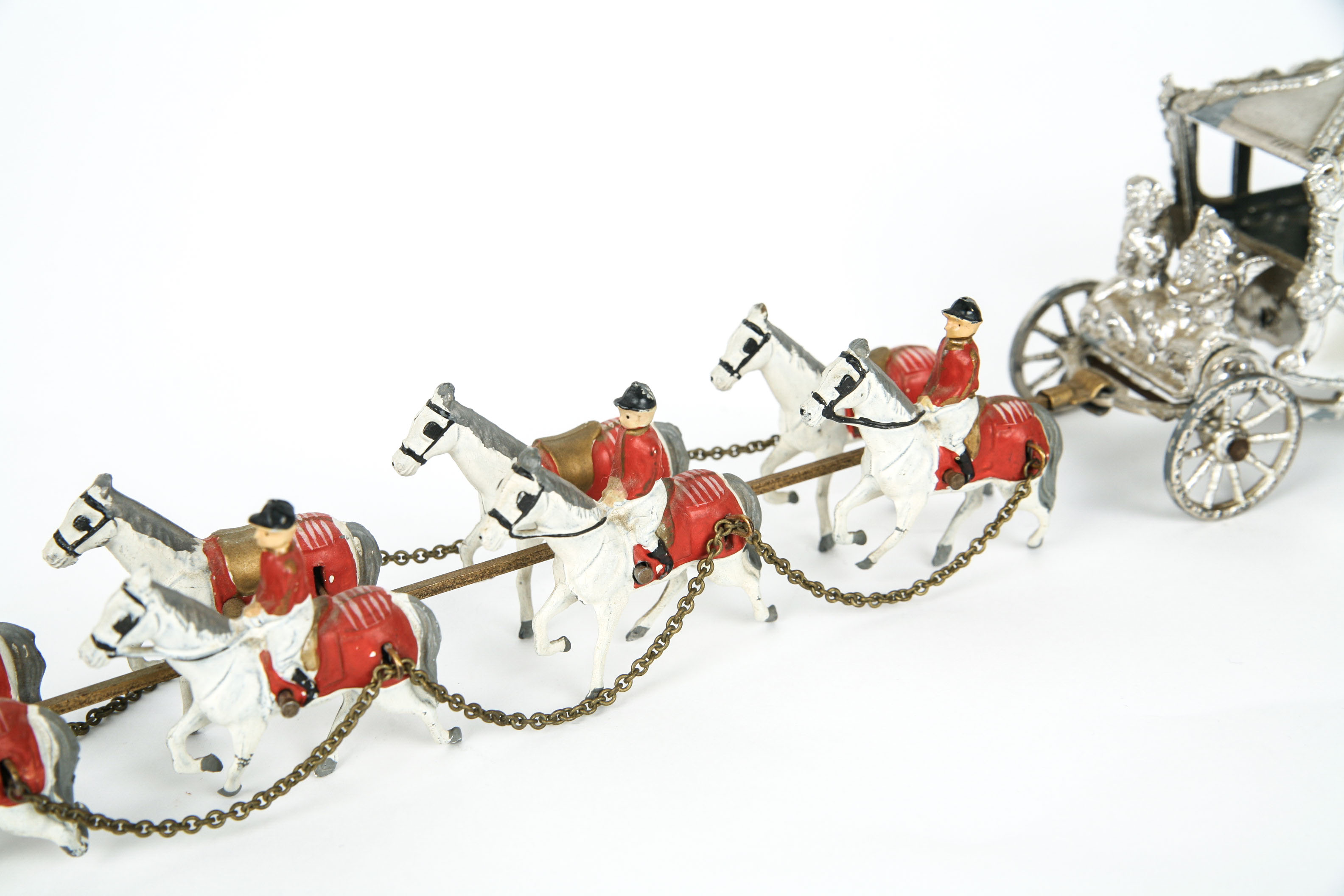 Vintage Cast Aluminum Queen Elizabeth II Coronation Chariot Toy