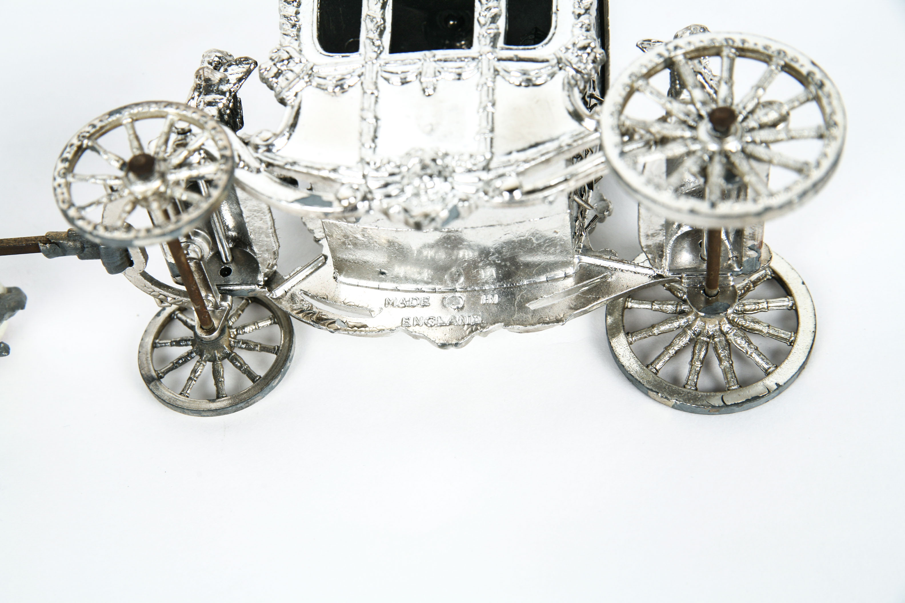 Vintage Cast Aluminum Queen Elizabeth II Coronation Chariot Toy