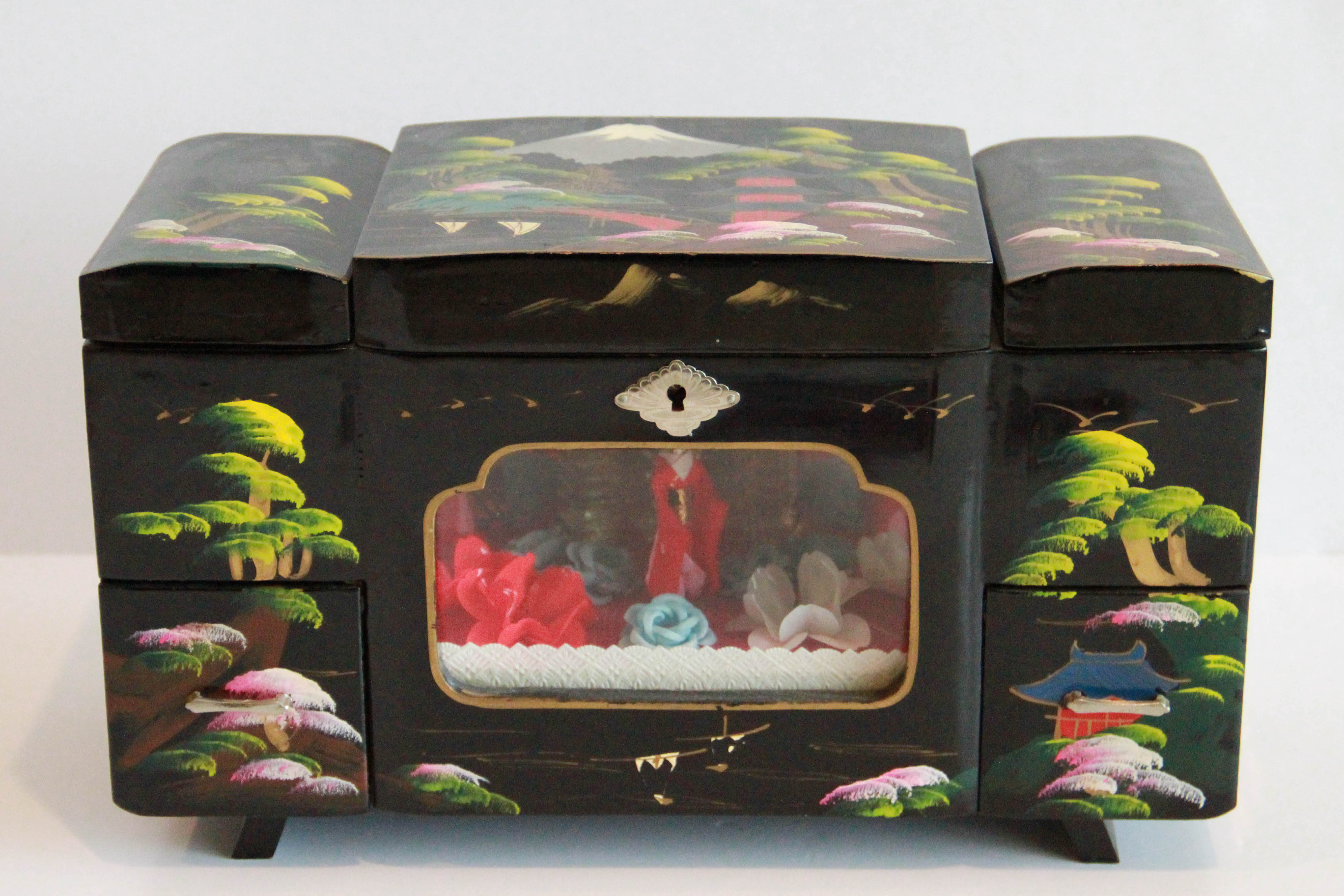 Japanese Jewelry Box With Mickey Mouse Watch