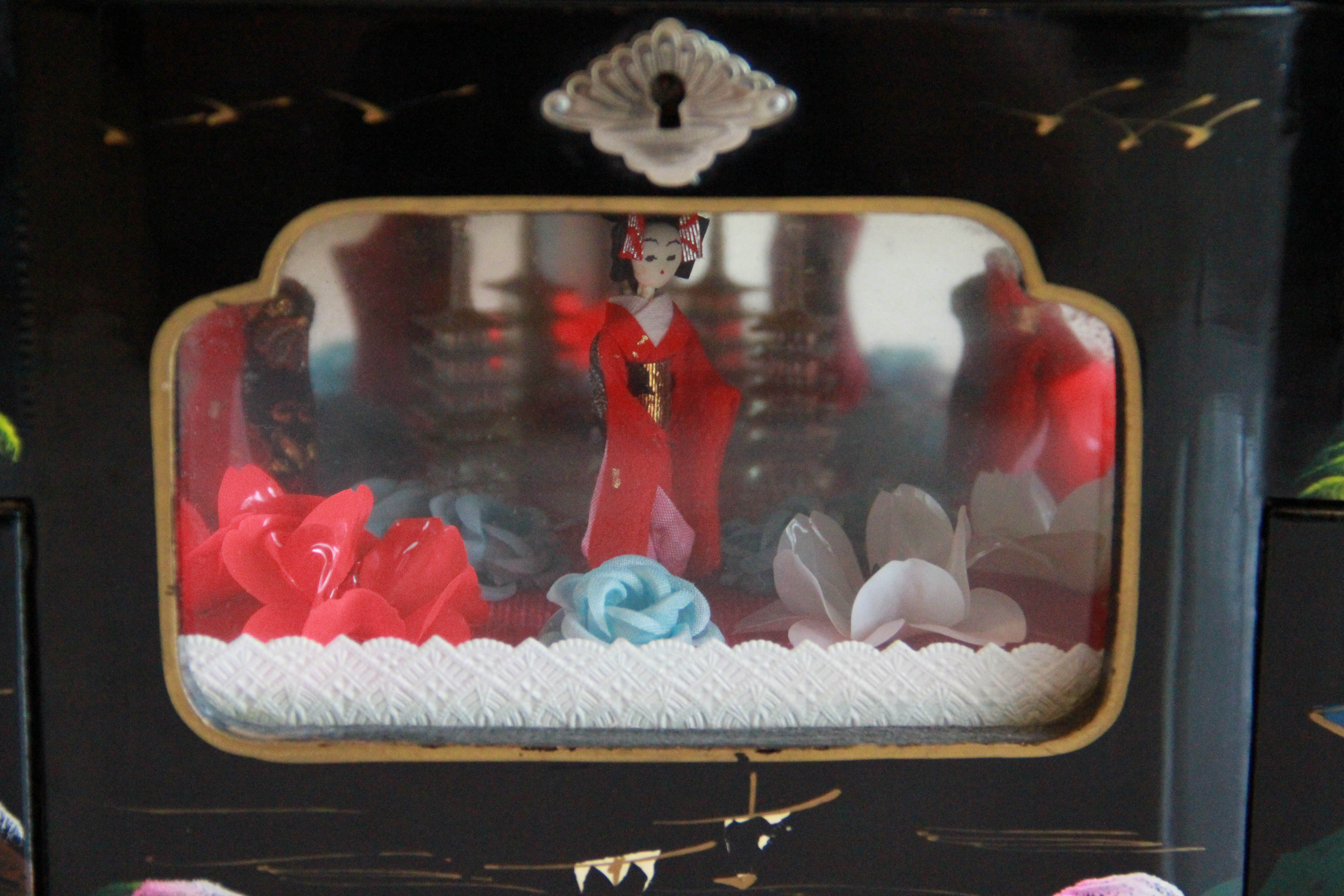 Japanese Jewelry Box With Mickey Mouse Watch
