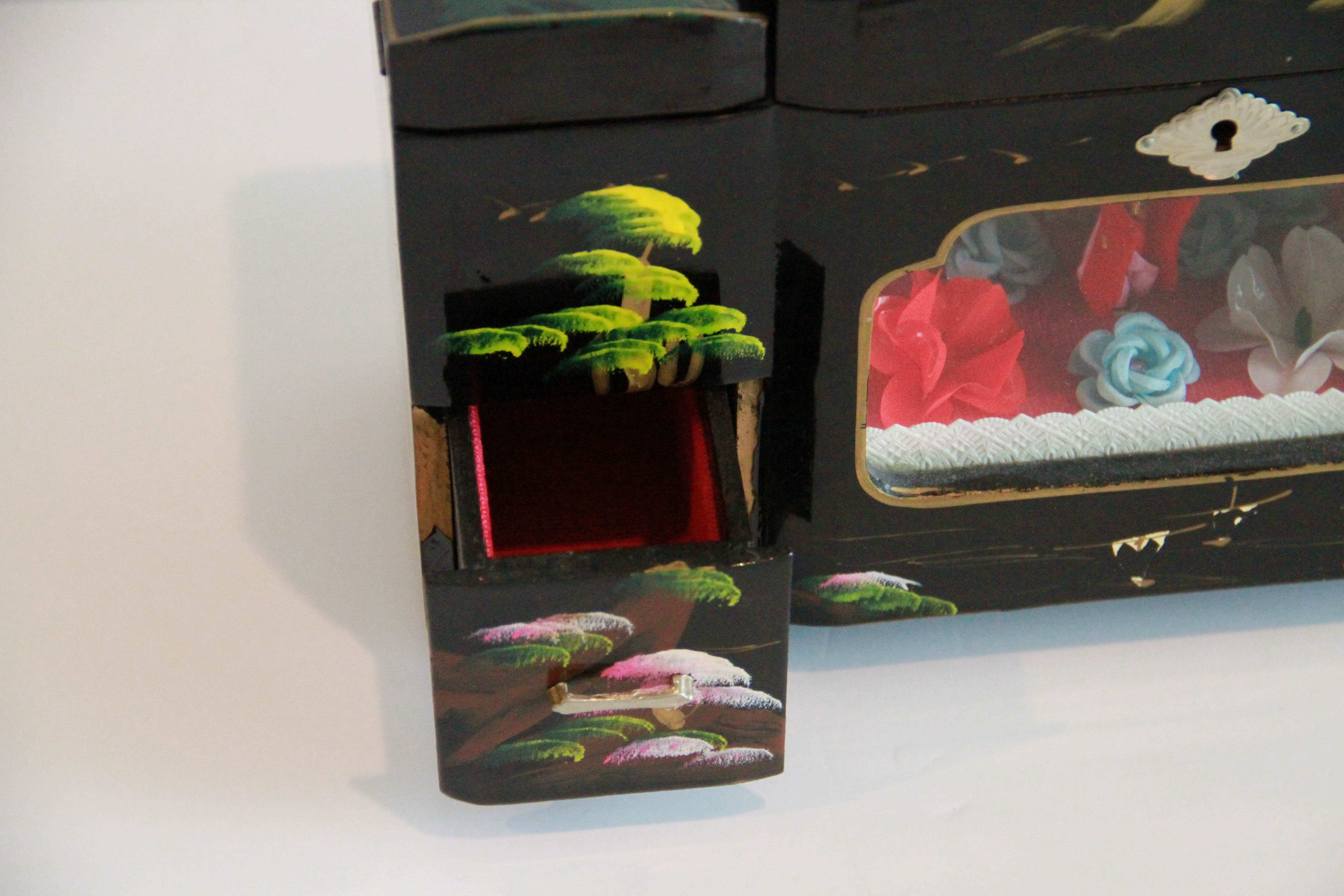 Japanese Jewelry Box With Mickey Mouse Watch