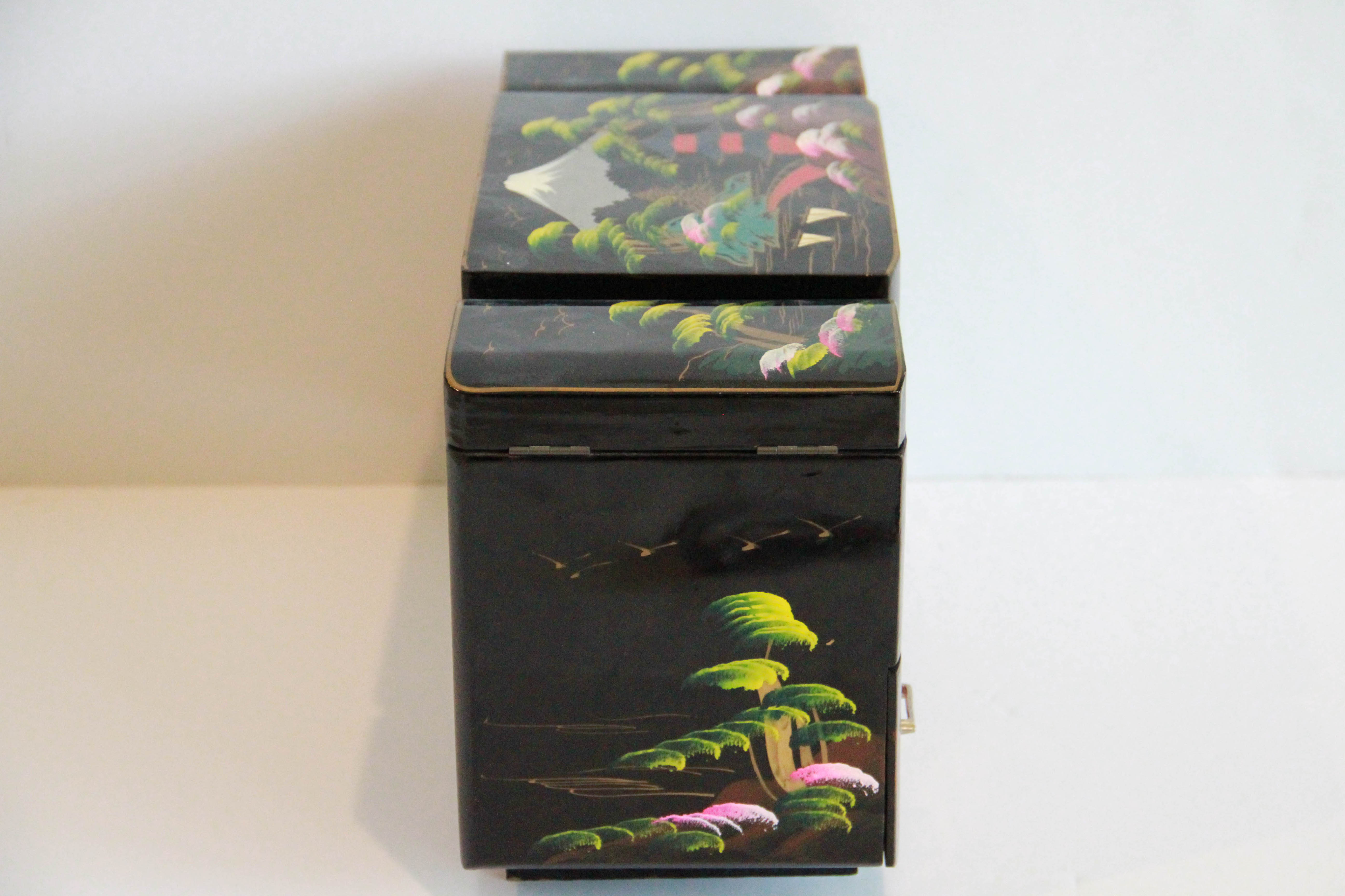 Japanese Jewelry Box With Mickey Mouse Watch