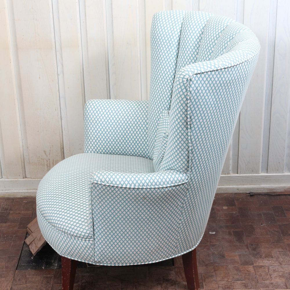Upholstered Fan Back Chair