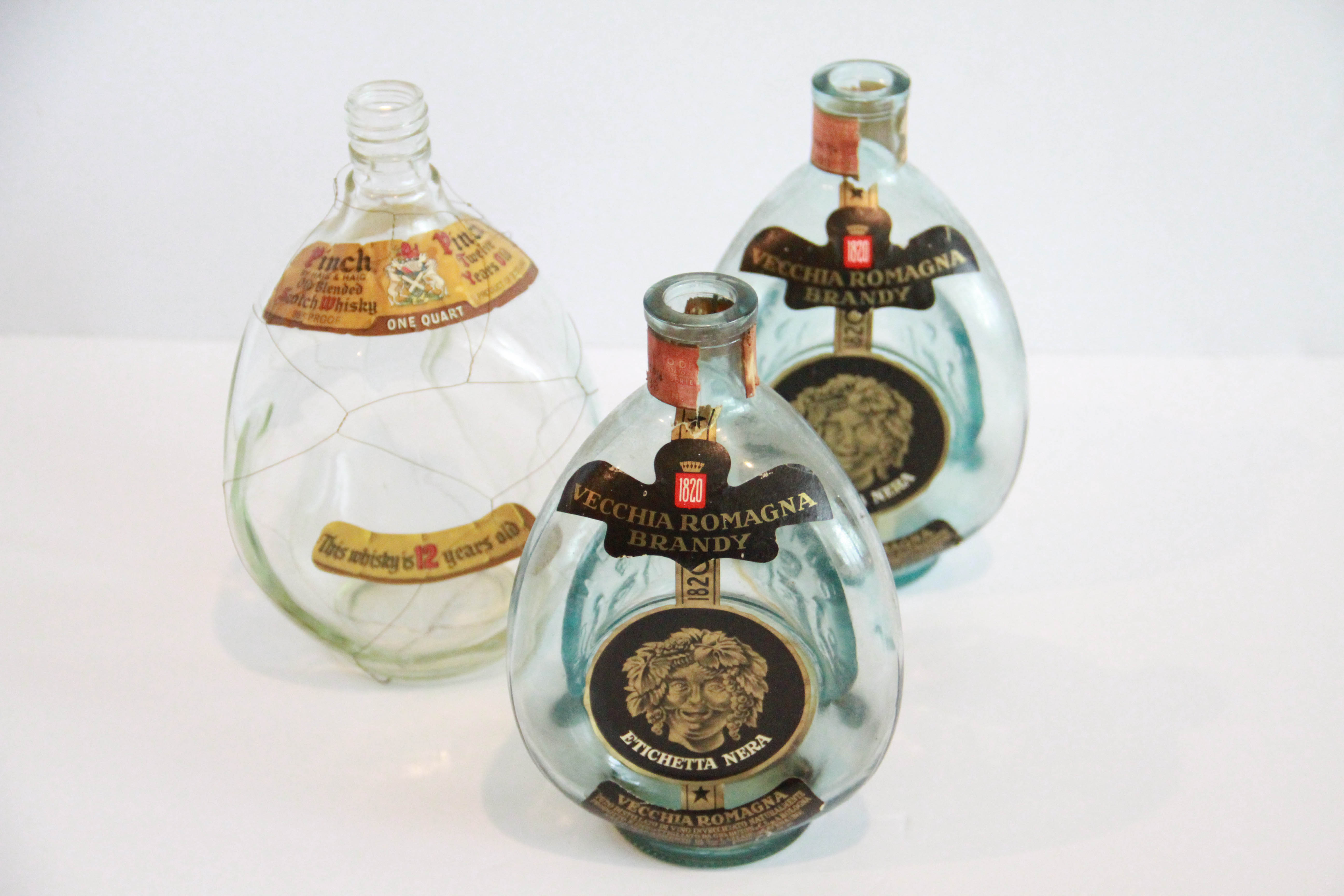 Vintage Glass Liquor Bottles
