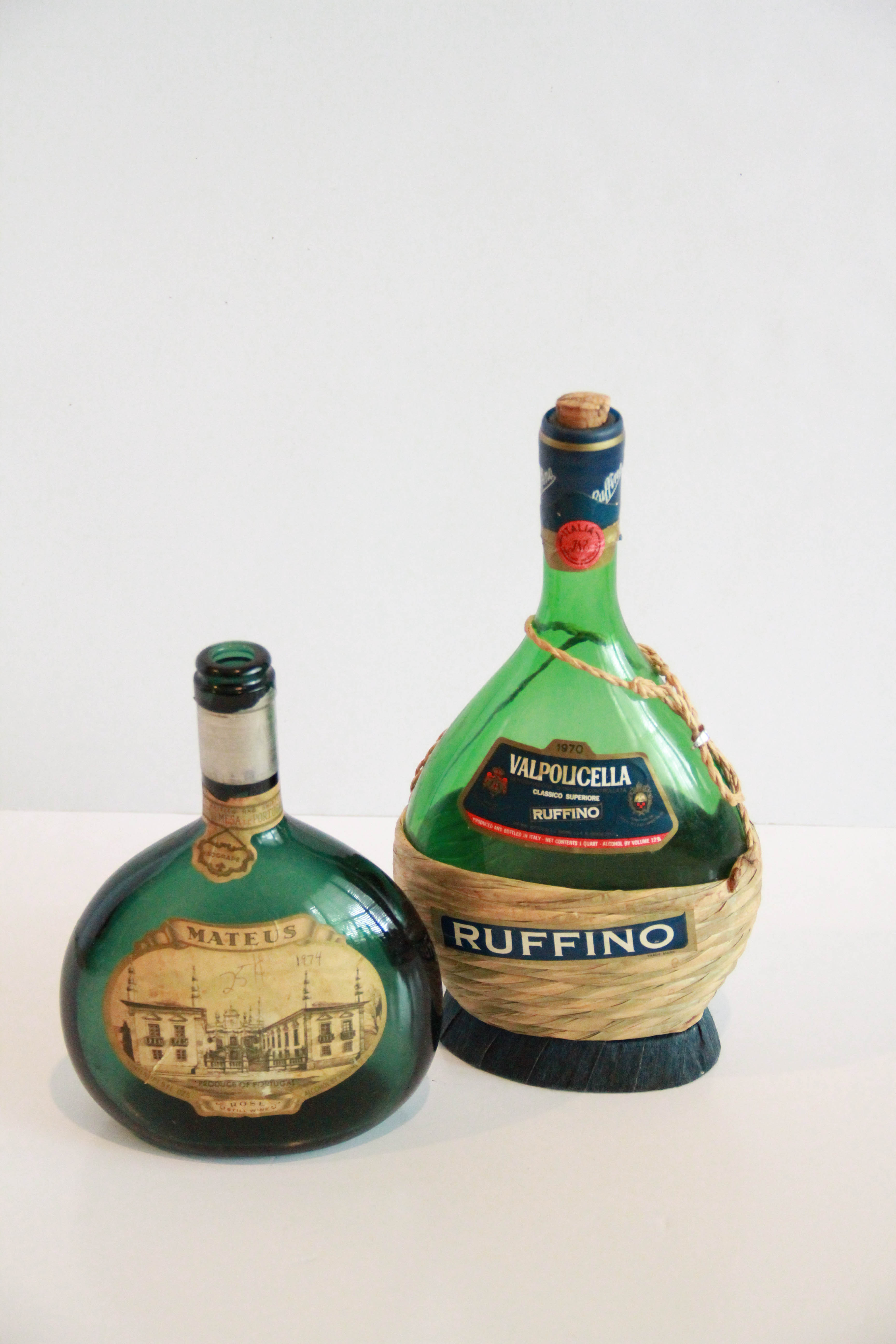 Vintage Glass Liquor Bottles