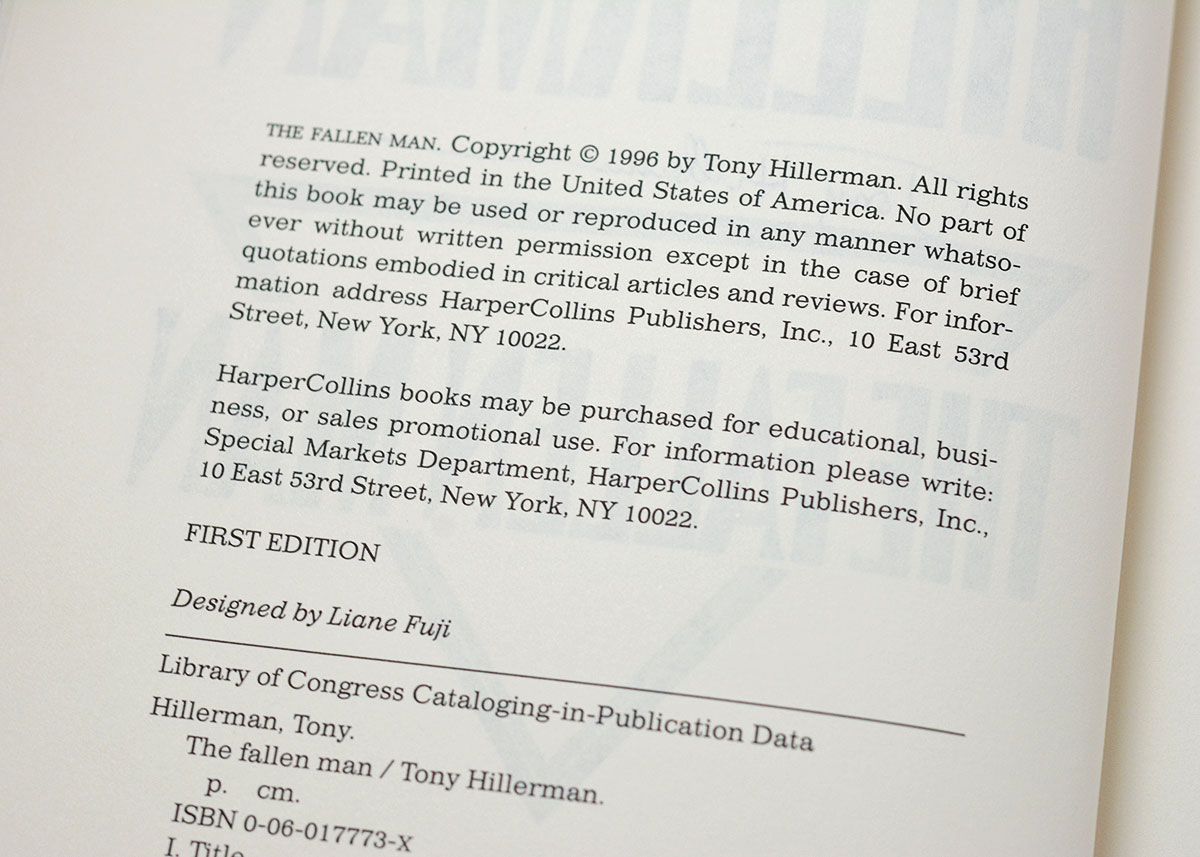 Signed First Edition Tony Hillerman Books